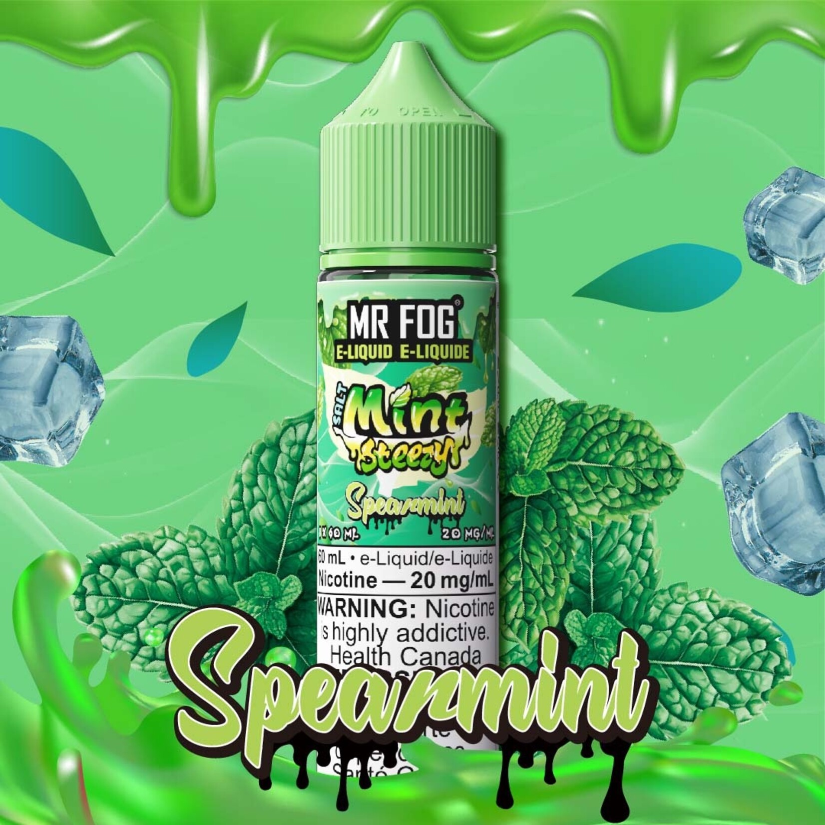MR FOG MFEMS02 - MR FOG Mint Steezy E-Liquid Spearmint 60ML Salt