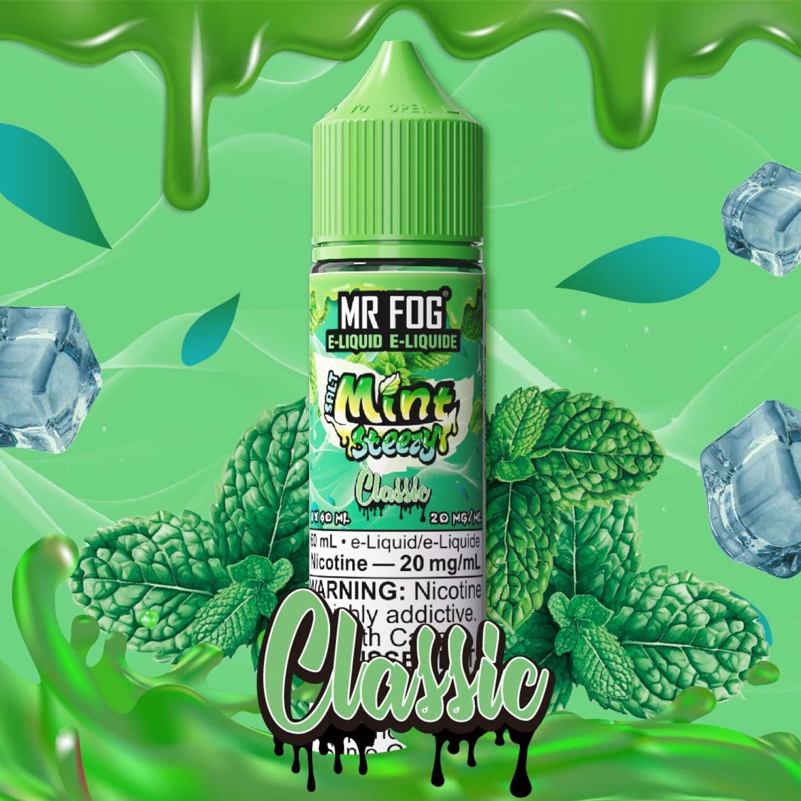 MR FOG MFEMS03 - MR FOG Mint Steezy E-Liquid Classic 60ML Salt