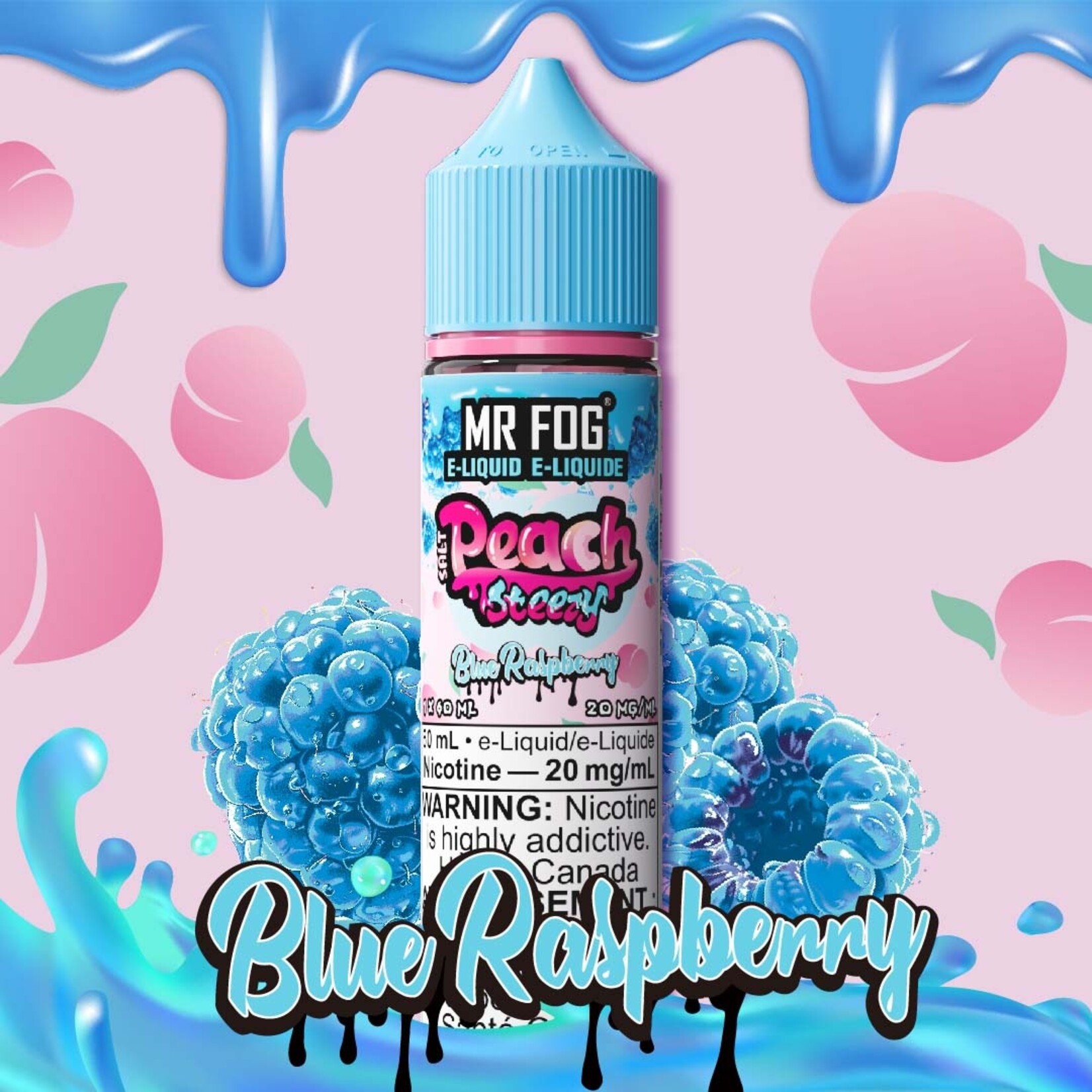 MR FOG MFEPS01 - MR FOG Peach Steezy E-Liquid Blue Raspberry 60ML Salt