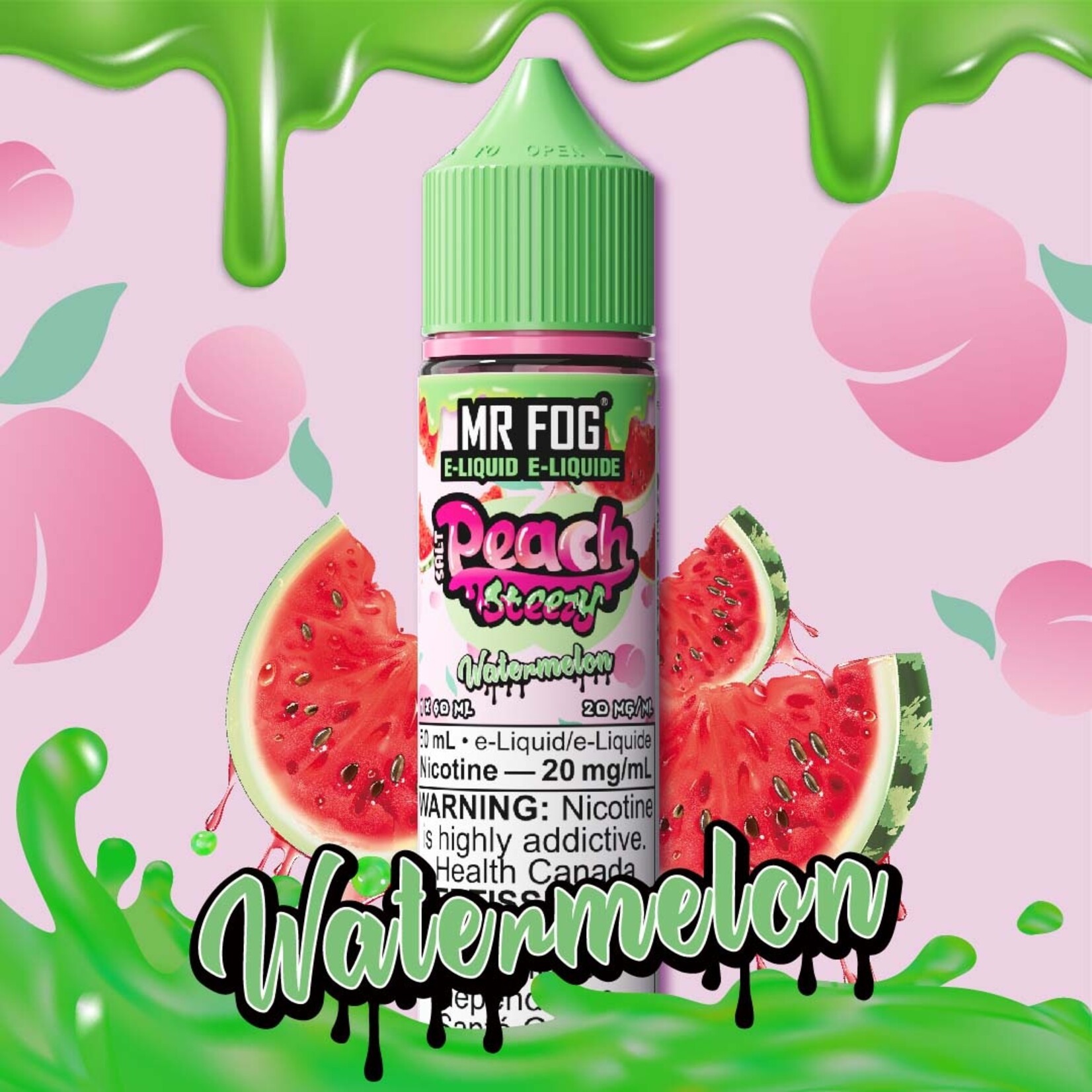 MR FOG MFEPS03 - MR FOG Peach Steezy E-Liquid Watermelon 60ML Salt