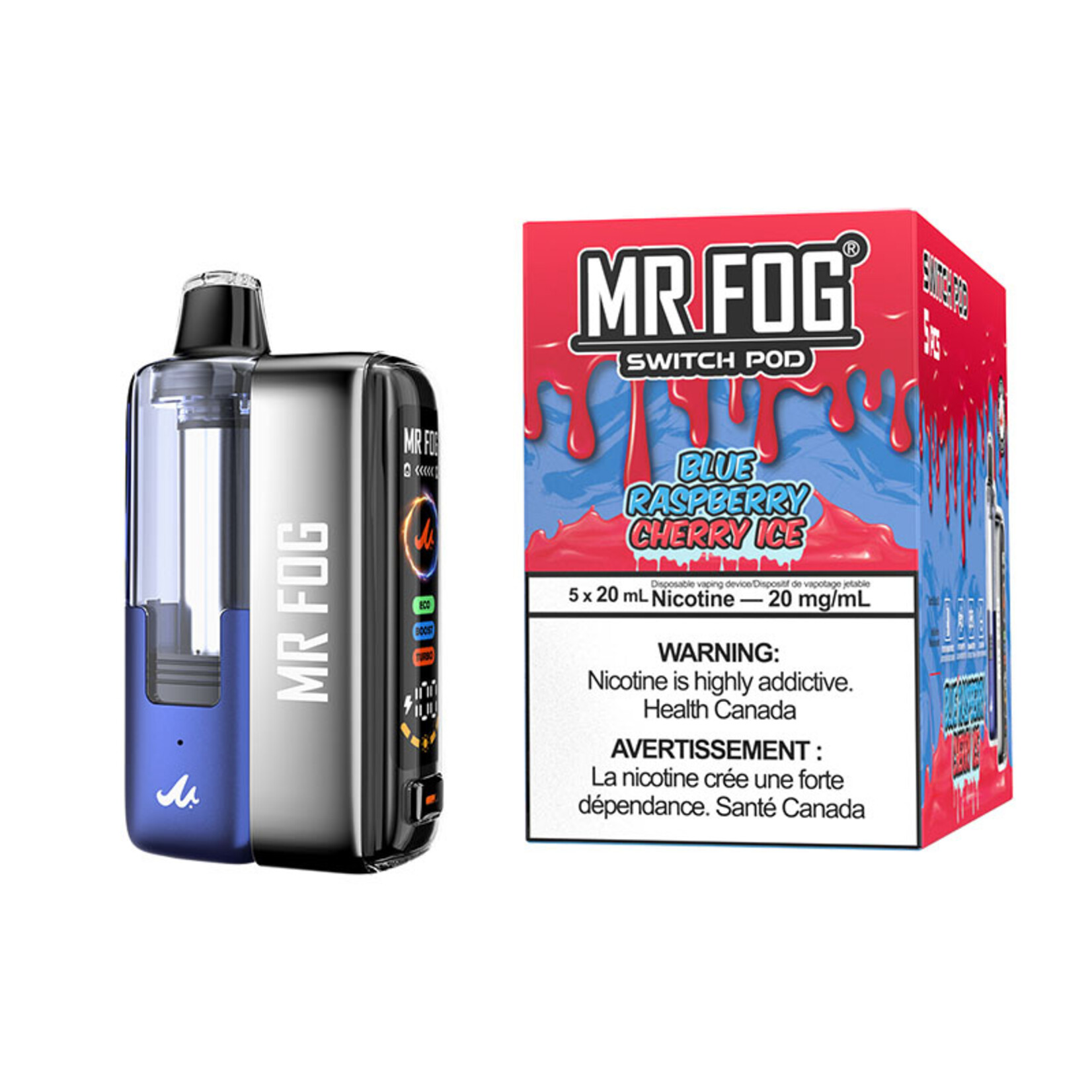 MR FOG SWPK01 - MR FOG SWITCH POD KIT Blue Raspberry Cherry Ice(5pcs/pack)