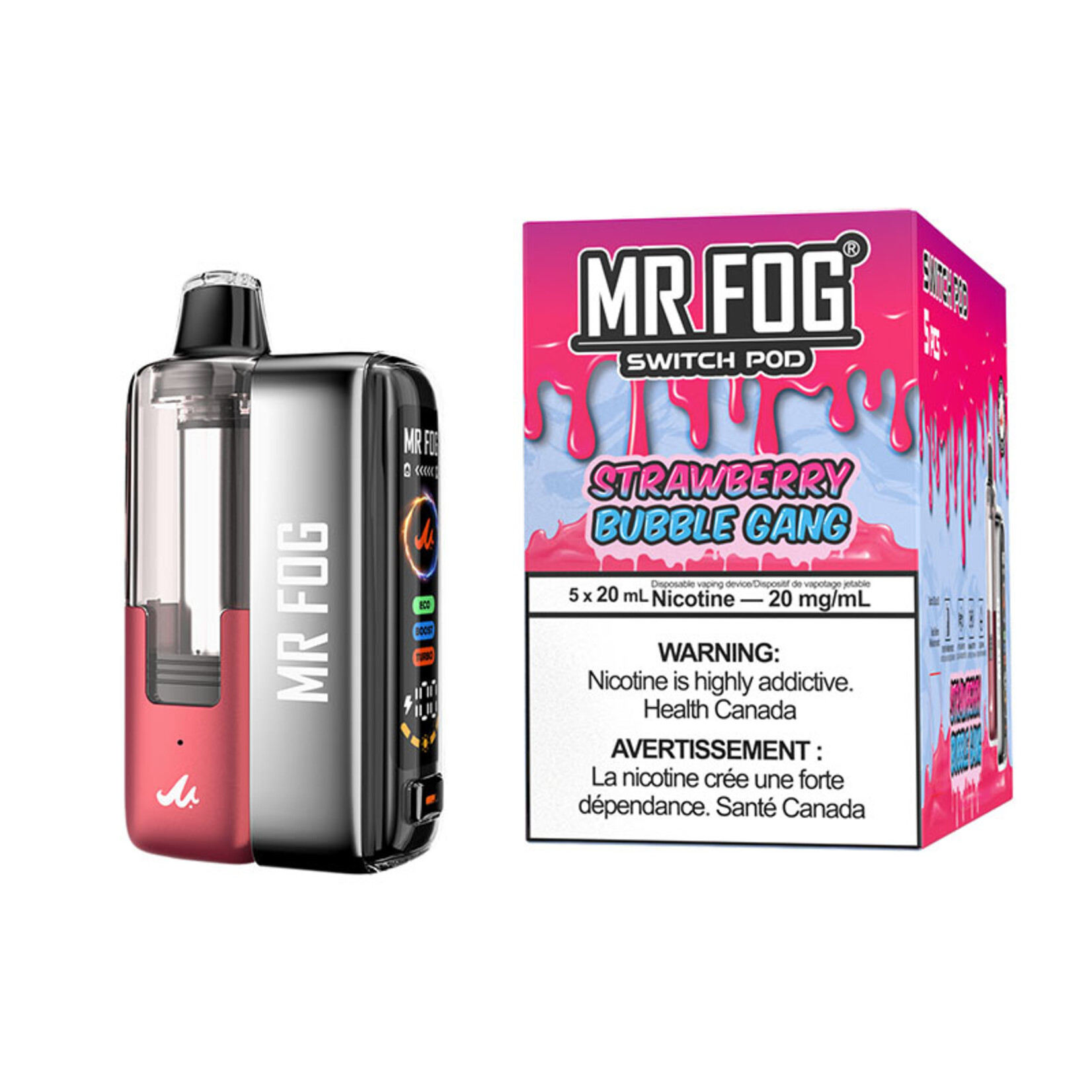 MR FOG SWPK03 - MR FOG SWITCH POD KIT Strawberry Bubble Gang(5pcs/pack)