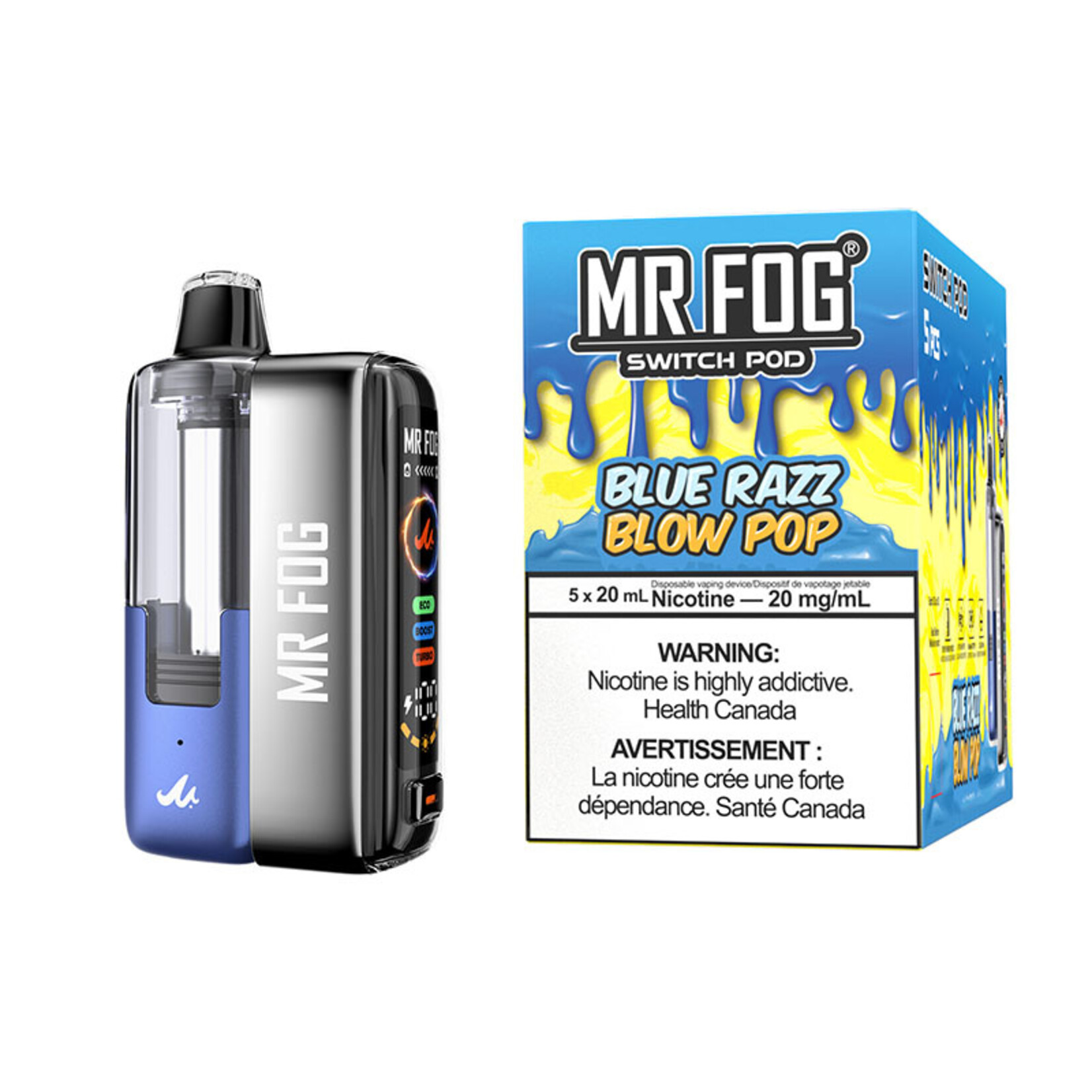 MR FOG SWPK04 - MR FOG SWITCH POD KIT Blue Razz Blow Pop(5pcs/pack)