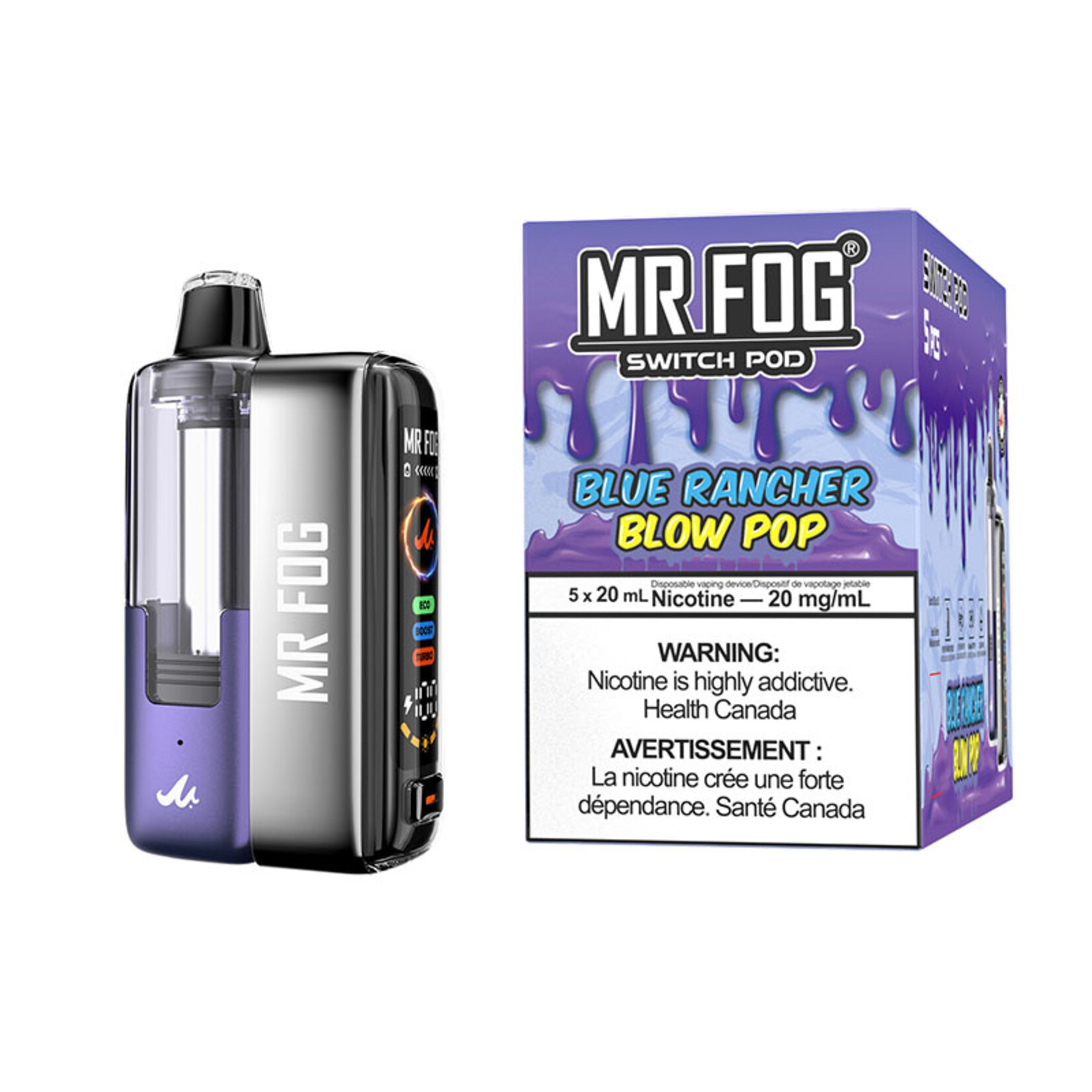 MR FOG SWPK09 - MR FOG SWITCH POD KIT Blue Rancher Blow Pop(5pcs/pack)