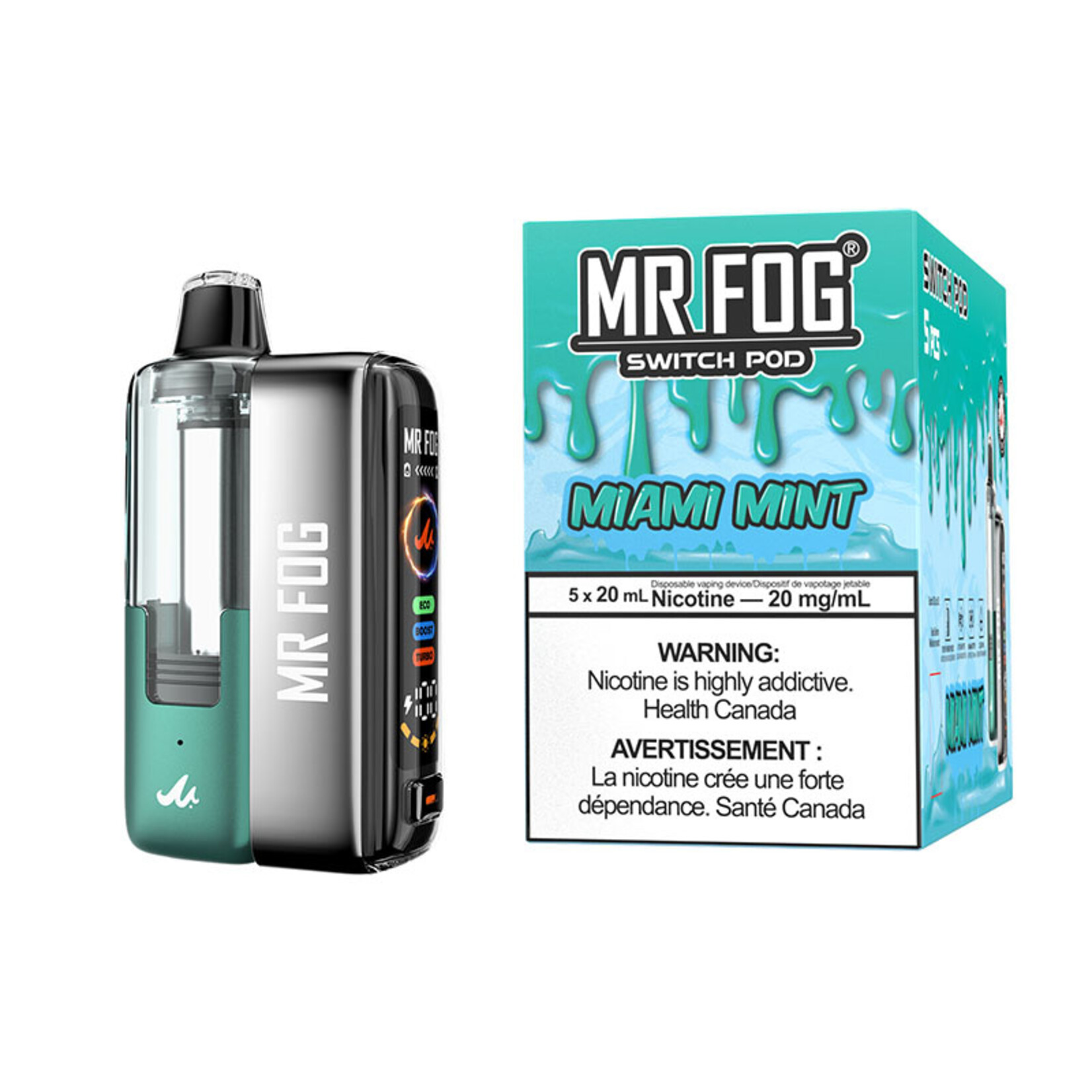 MR FOG SWPK13 - MR FOG SWITCH POD KIT Miami Mint(5pcs/pack)