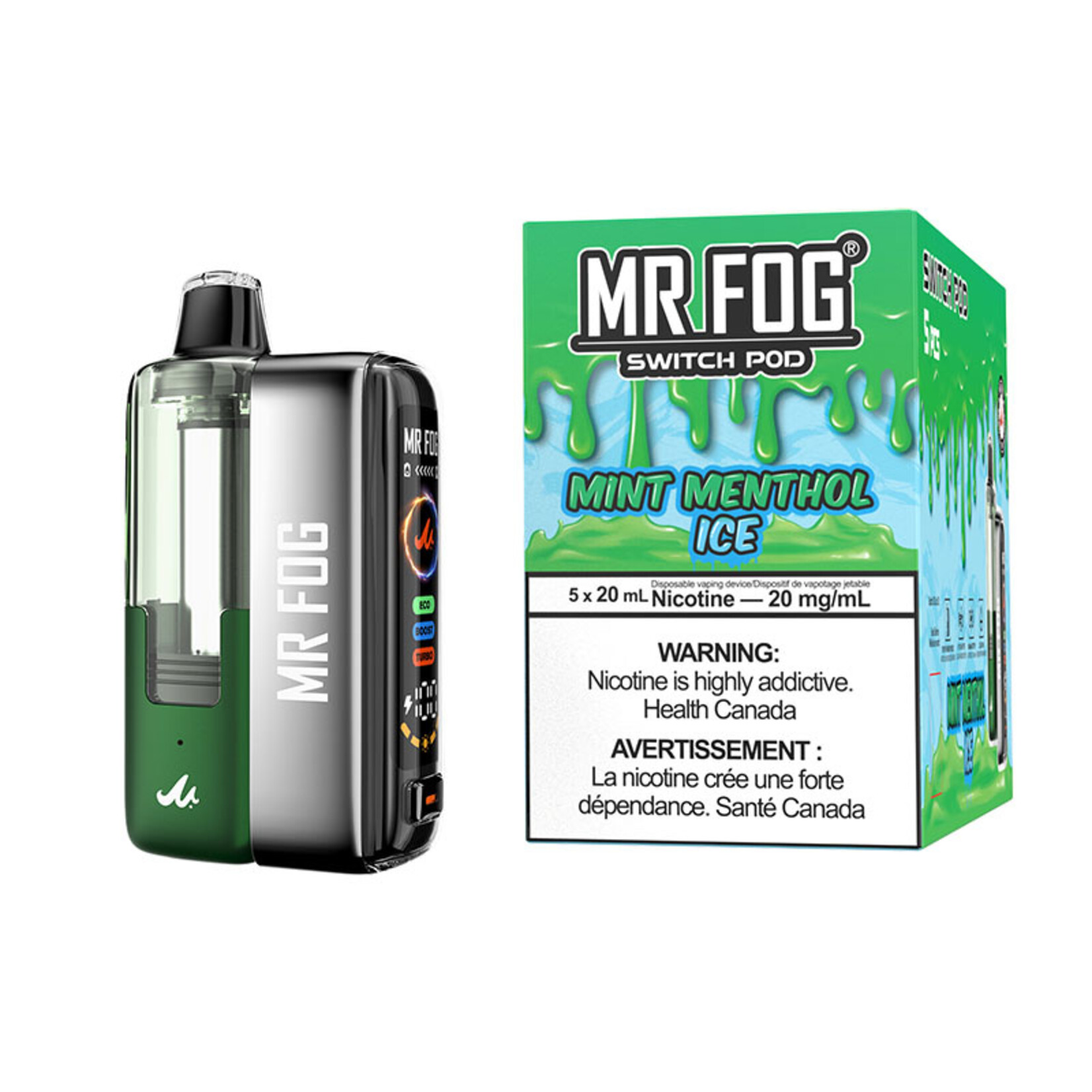 MR FOG SWPK14 - MR FOG SWITCH POD KIT Mint Menthol Ice(5pcs/pack)