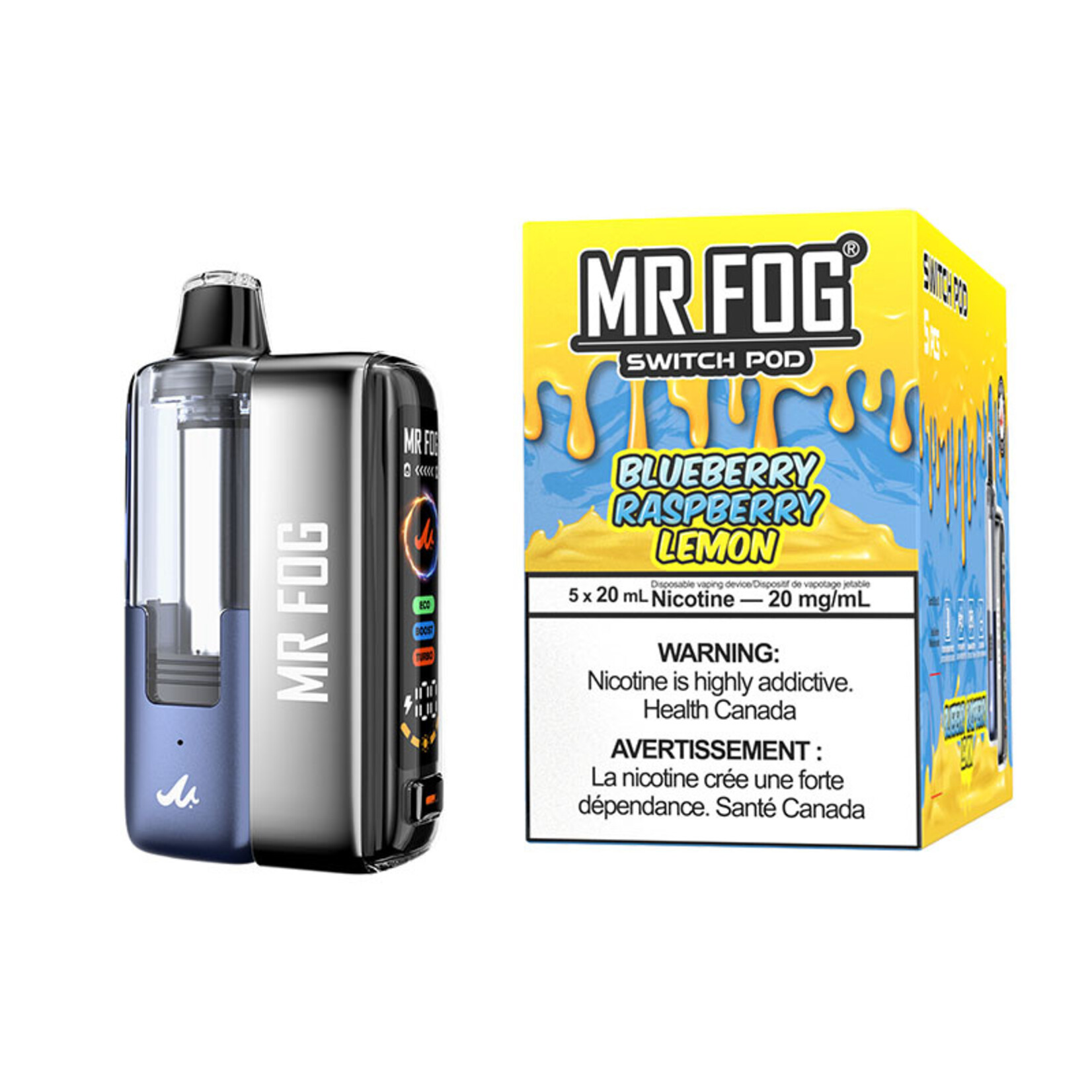 MR FOG SWPK15 - MR FOG SWITCH POD KIT Blueberry Raspberry Lemon(5pcs/pack)