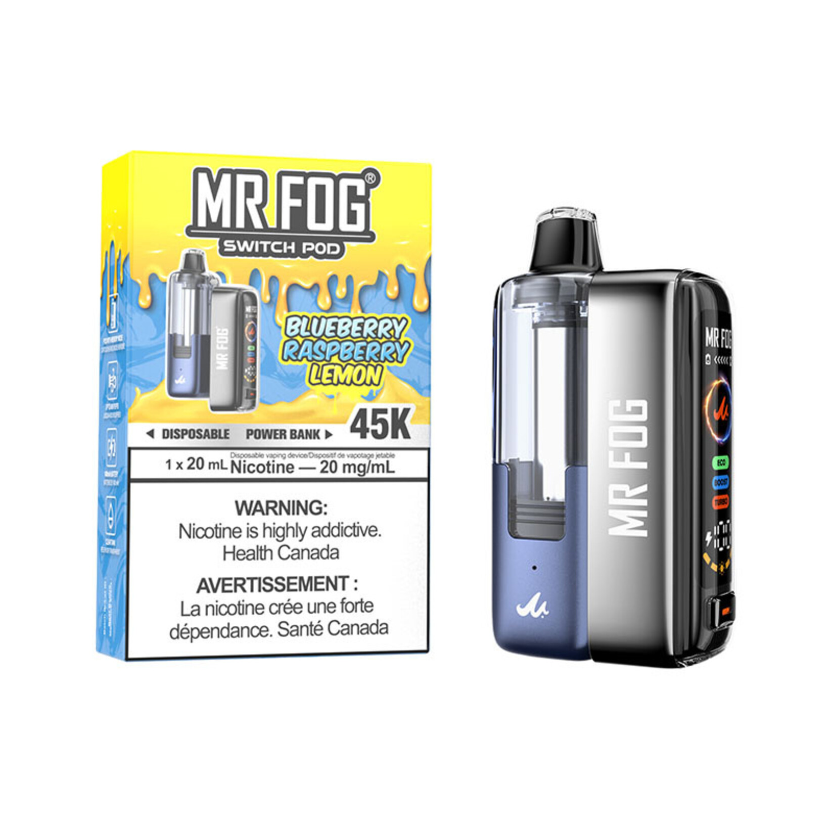 MR FOG SWPK15 - MR FOG SWITCH POD KIT Blueberry Raspberry Lemon(5pcs/pack)