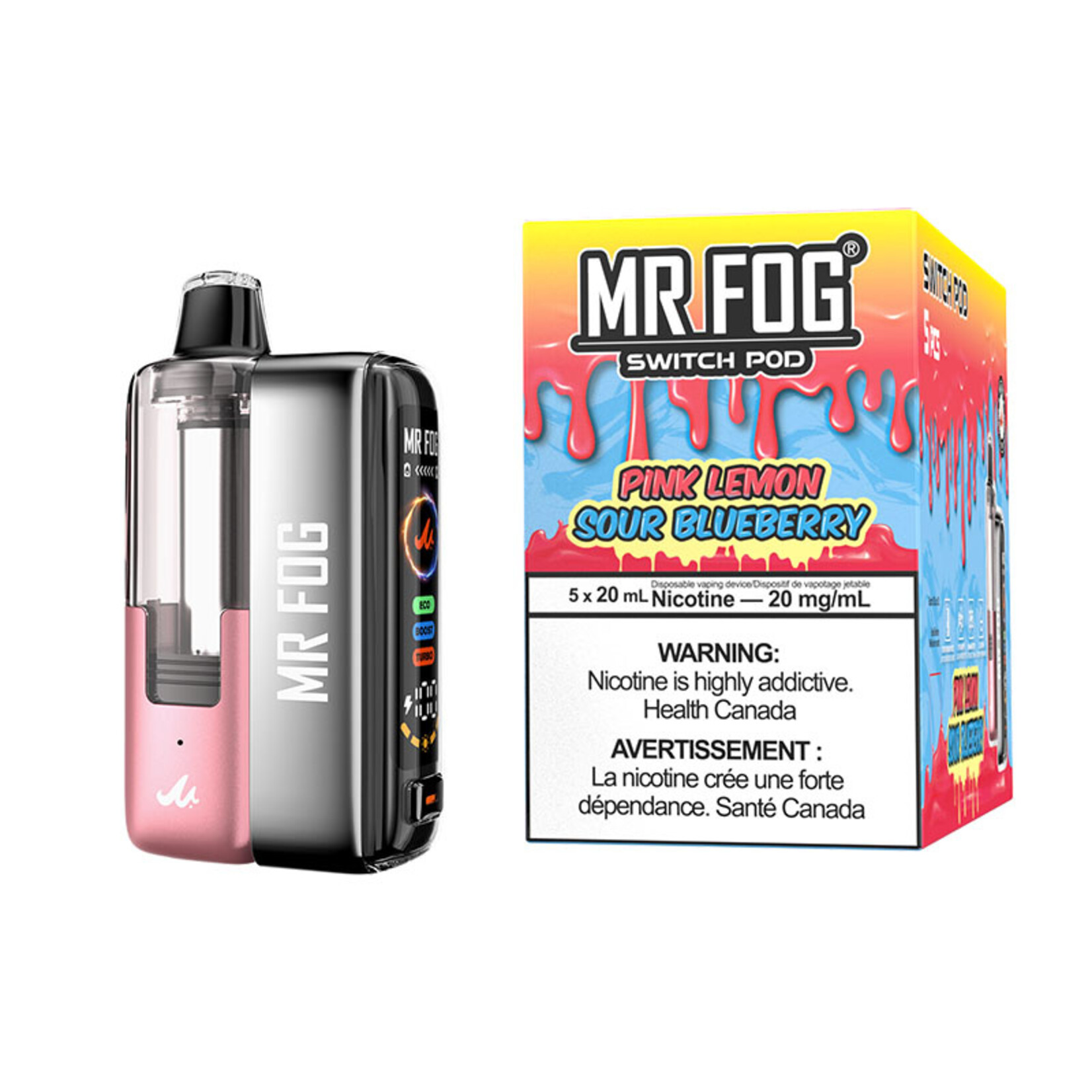 MR FOG SWPK18 - MR FOG SWITCH POD KIT Pink Lemon Sour Blueberry(5pcs/pack)
