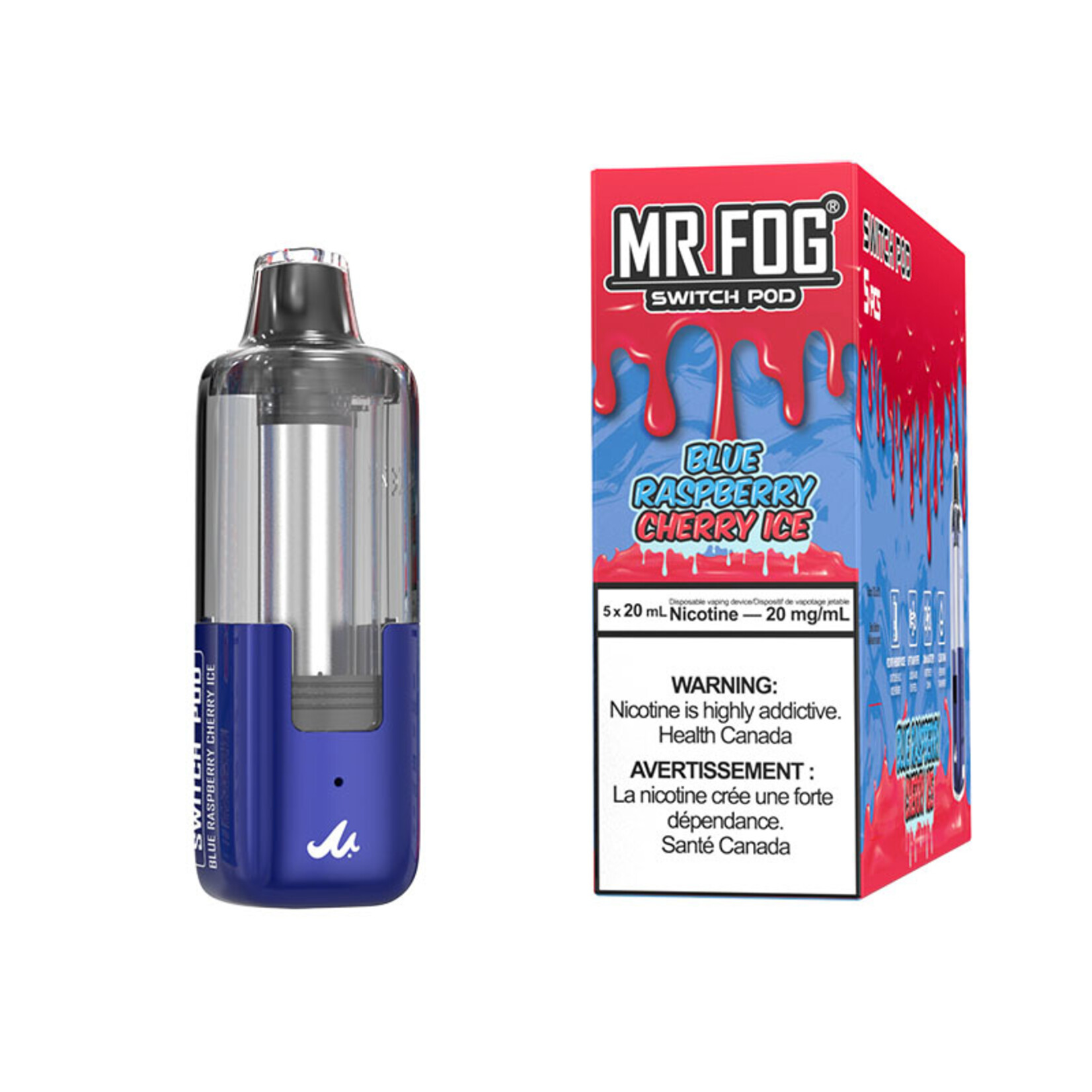 MR FOG SWPD01 - MR FOG SWITCH POD PODS Blue Raspberry Cherry Ice(5pcs/pack)