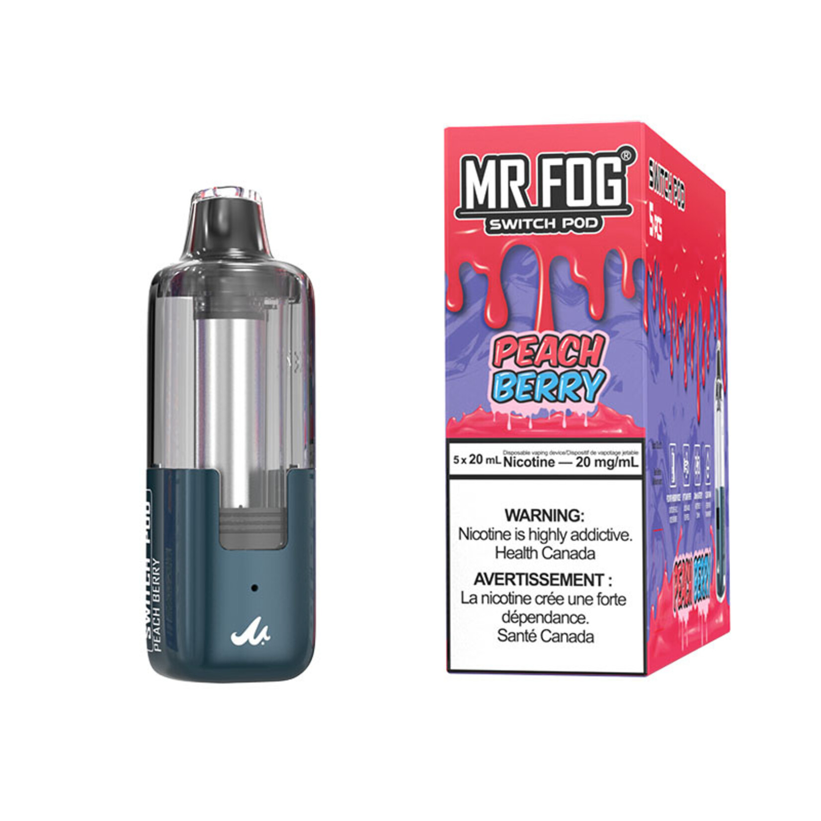 MR FOG SWPD07 - MR FOG SWITCH POD PODS Peach Berry(5pcs/pack)