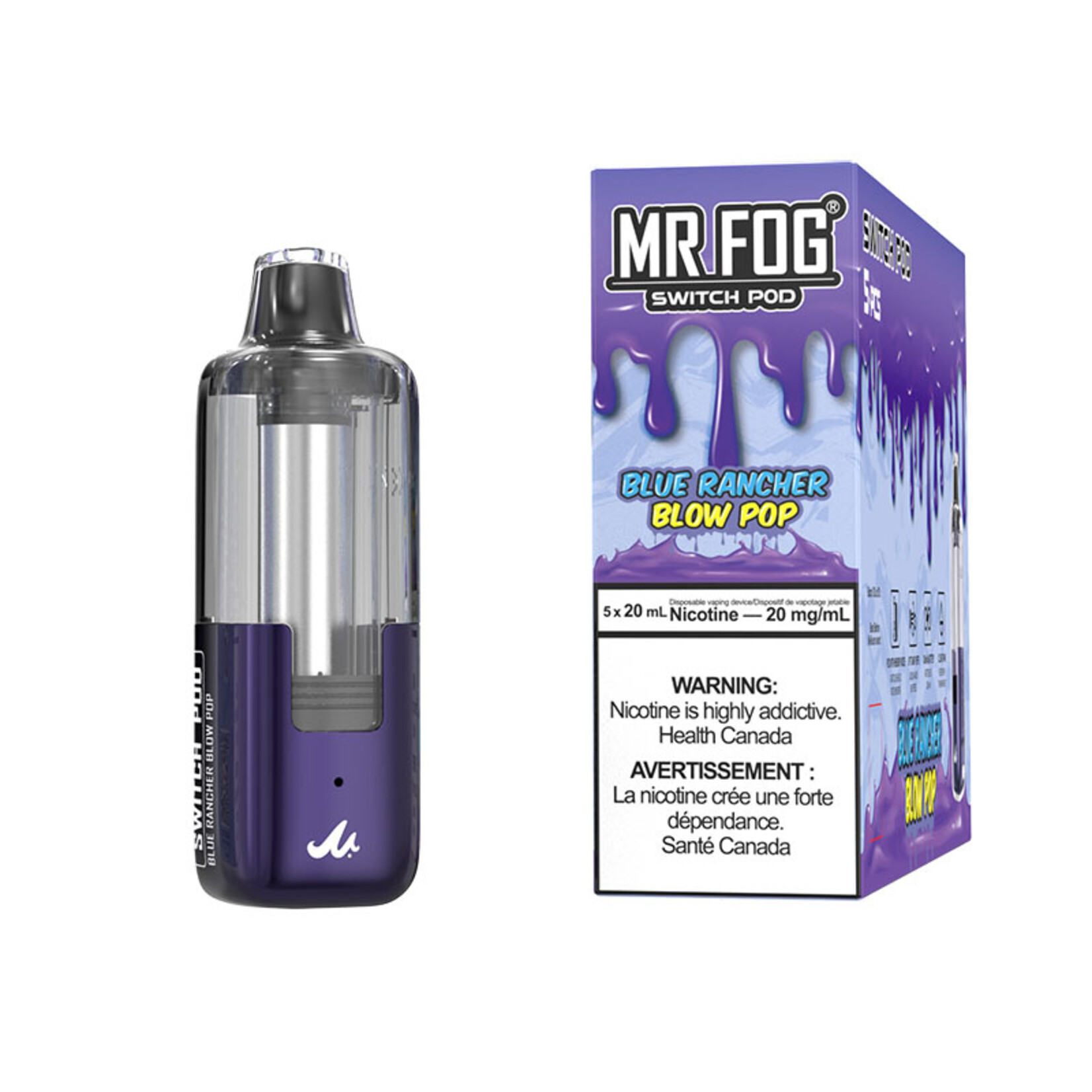 MR FOG SWPD09 - MR FOG SWITCH POD PODS Blue Rancher Blow Pop(5pcs/pack)