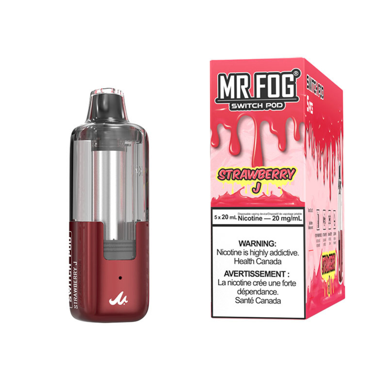MR FOG SWPD11 - MR FOG SWITCH POD PODS Strawberry J(5pcs/pack)