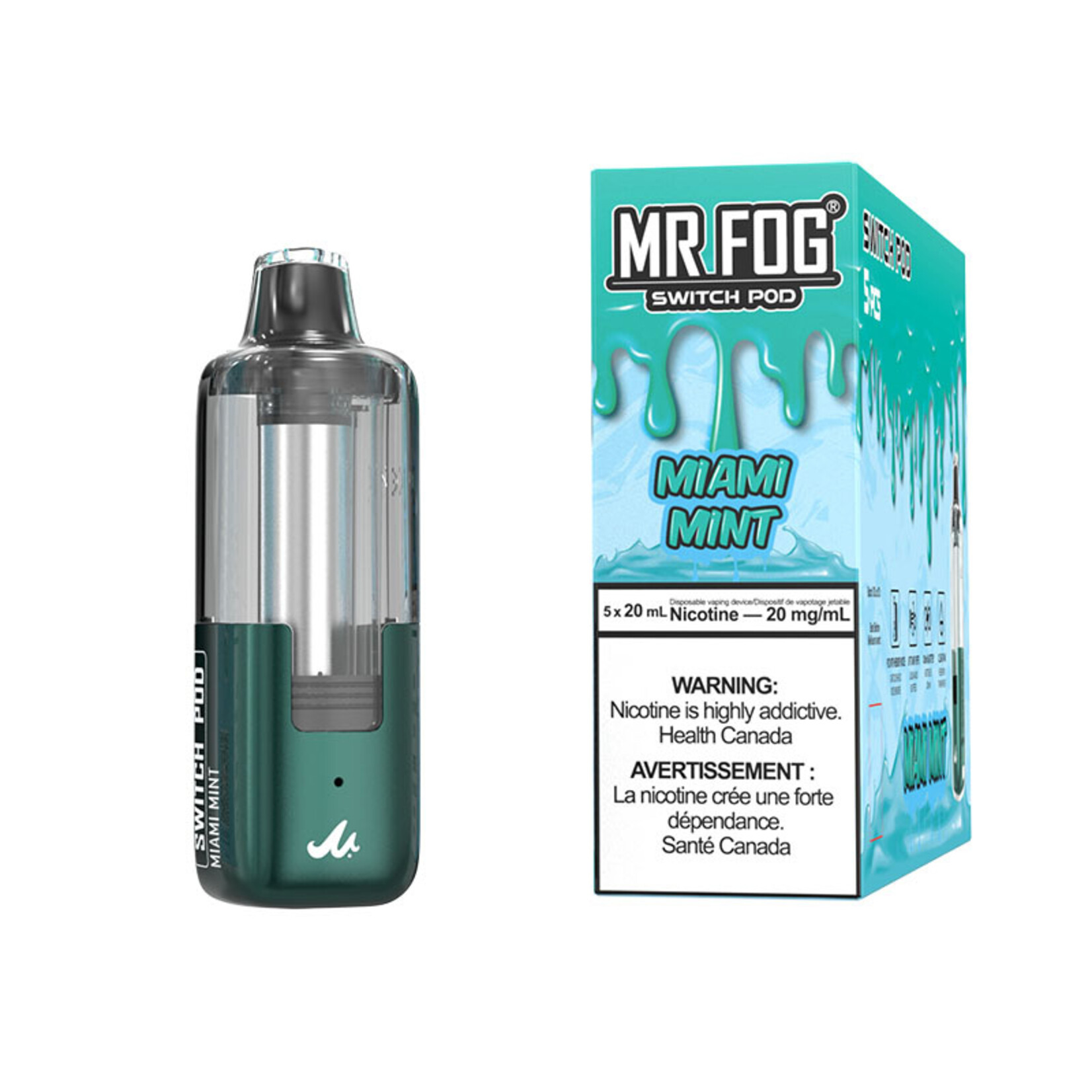 MR FOG SWPD13 - MR FOG SWITCH POD PODS Miami Mint(5pcs/pack)