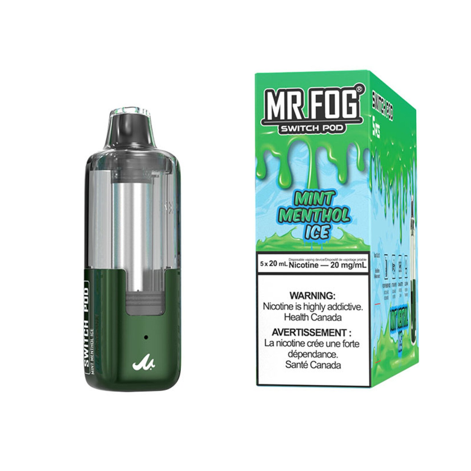MR FOG SWPD14 - MR FOG SWITCH POD PODS Mint Menthol Ice(5pcs/pack)