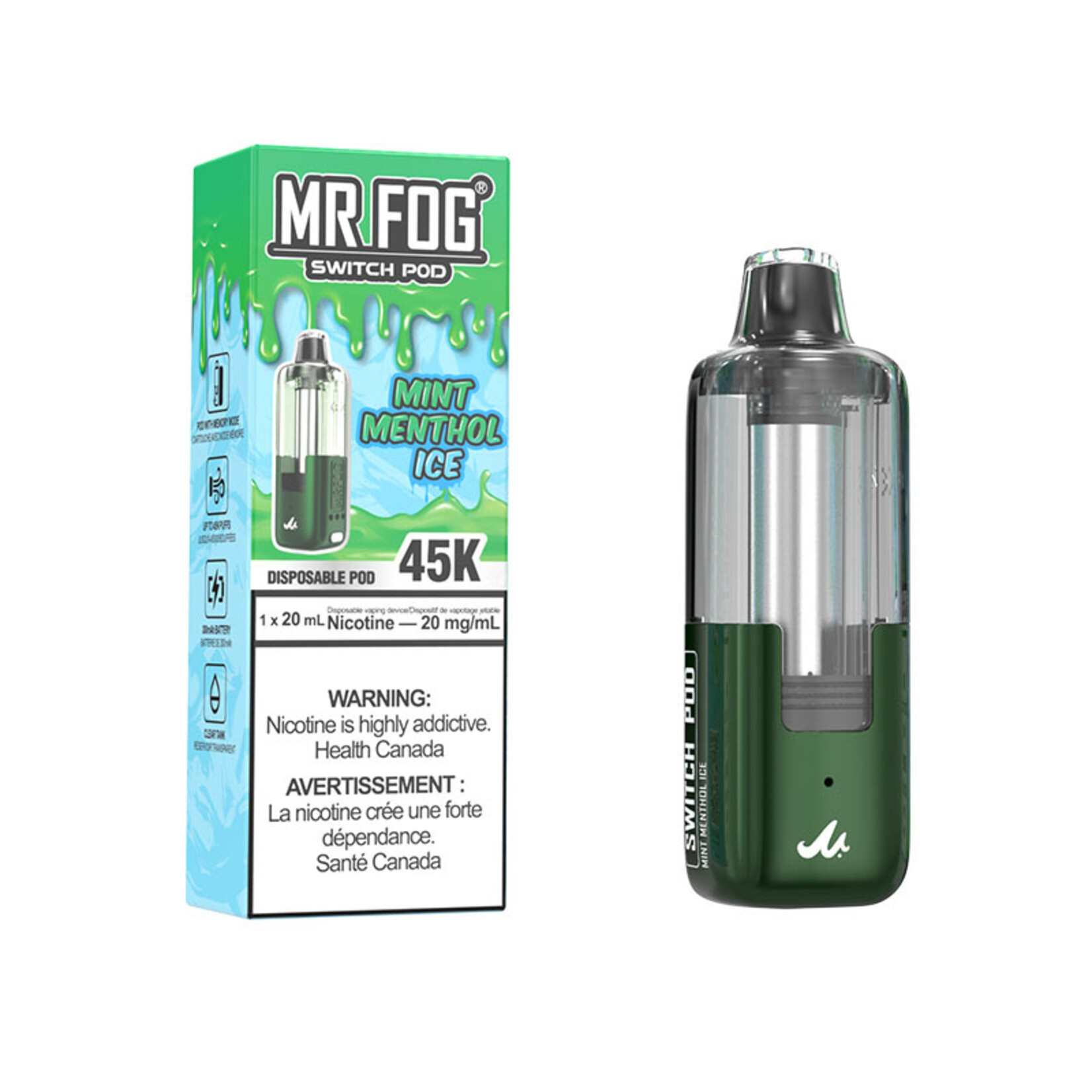 MR FOG SWPD14 - MR FOG SWITCH POD PODS Mint Menthol Ice(5pcs/pack)