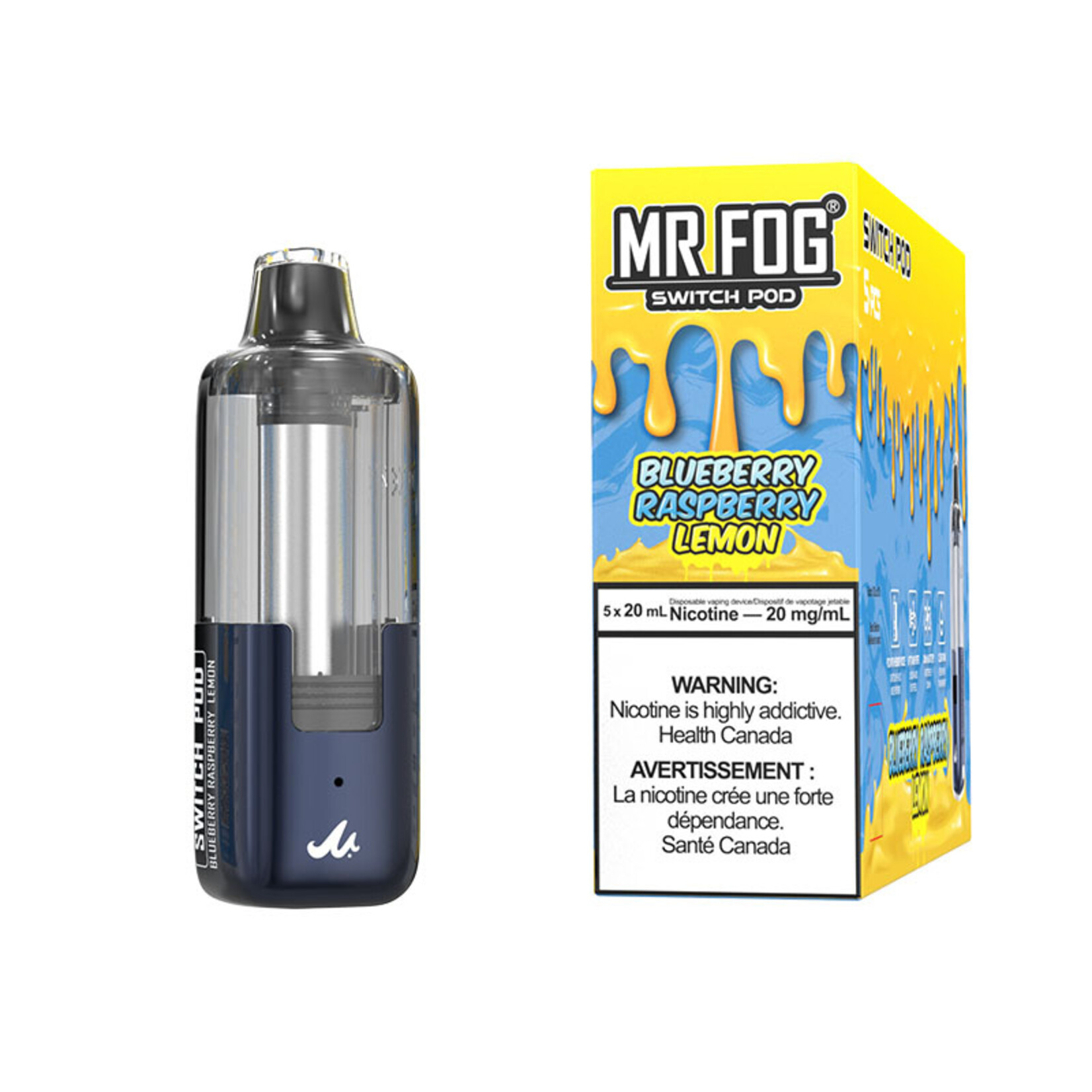 MR FOG SWPD15 - MR FOG SWITCH POD PODS Blueberry Raspberry Lemon(5pcs/pack)