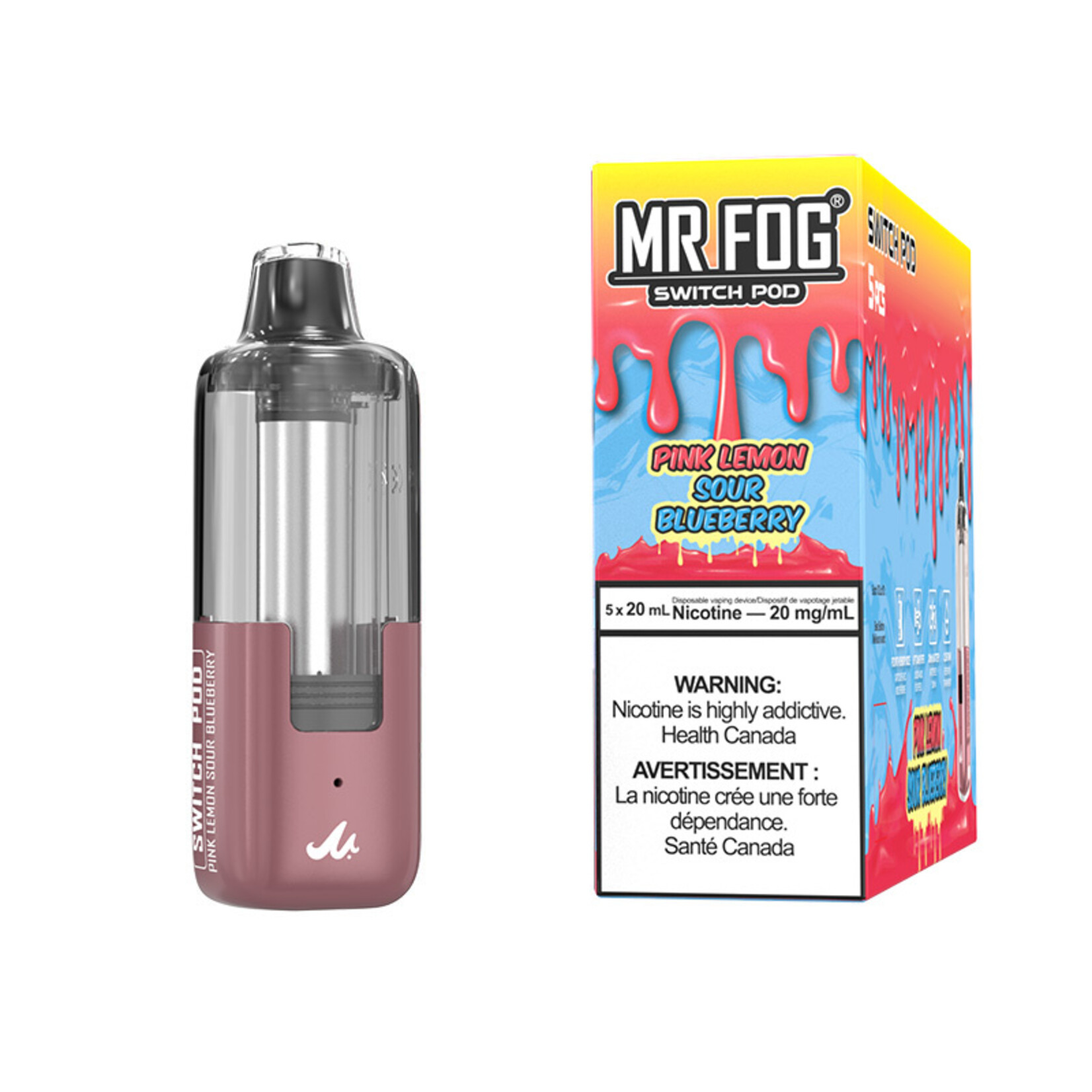 MR FOG SWPD18 - MR FOG SWITCH POD PODS Pink Lemon Sour Blueberry(5pcs/pack)