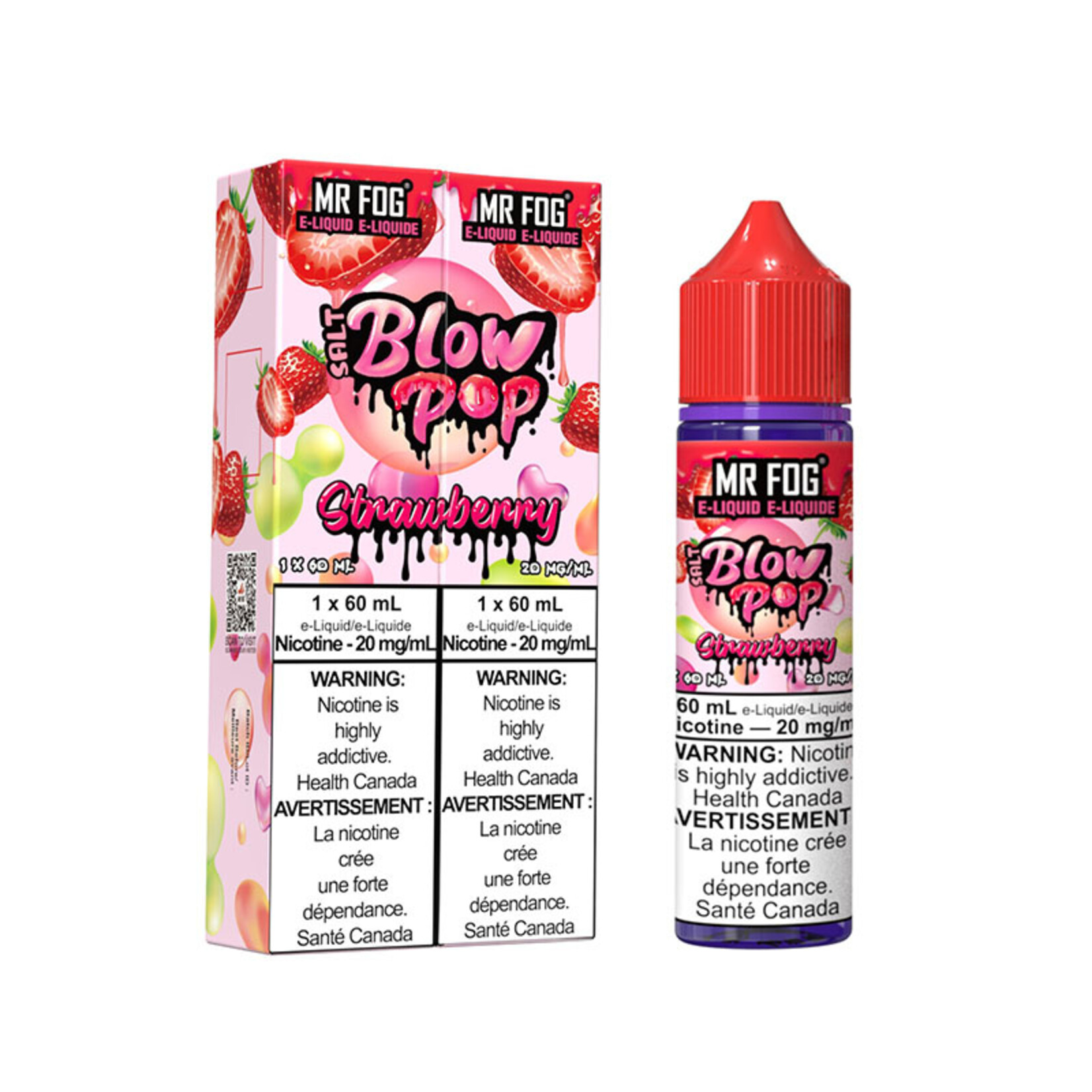 MR FOG MFEBP02 - MR FOG Blow Pop E-liquid Strawberry 60ML Salt