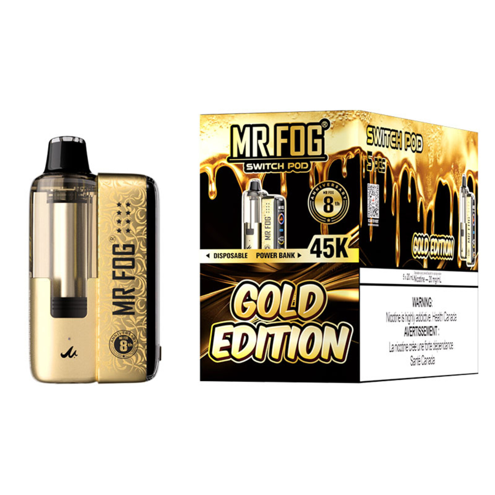 MR FOG SWPK19 - MR FOG SWITCH POD KIT Gold Edition(5pcs/pack)