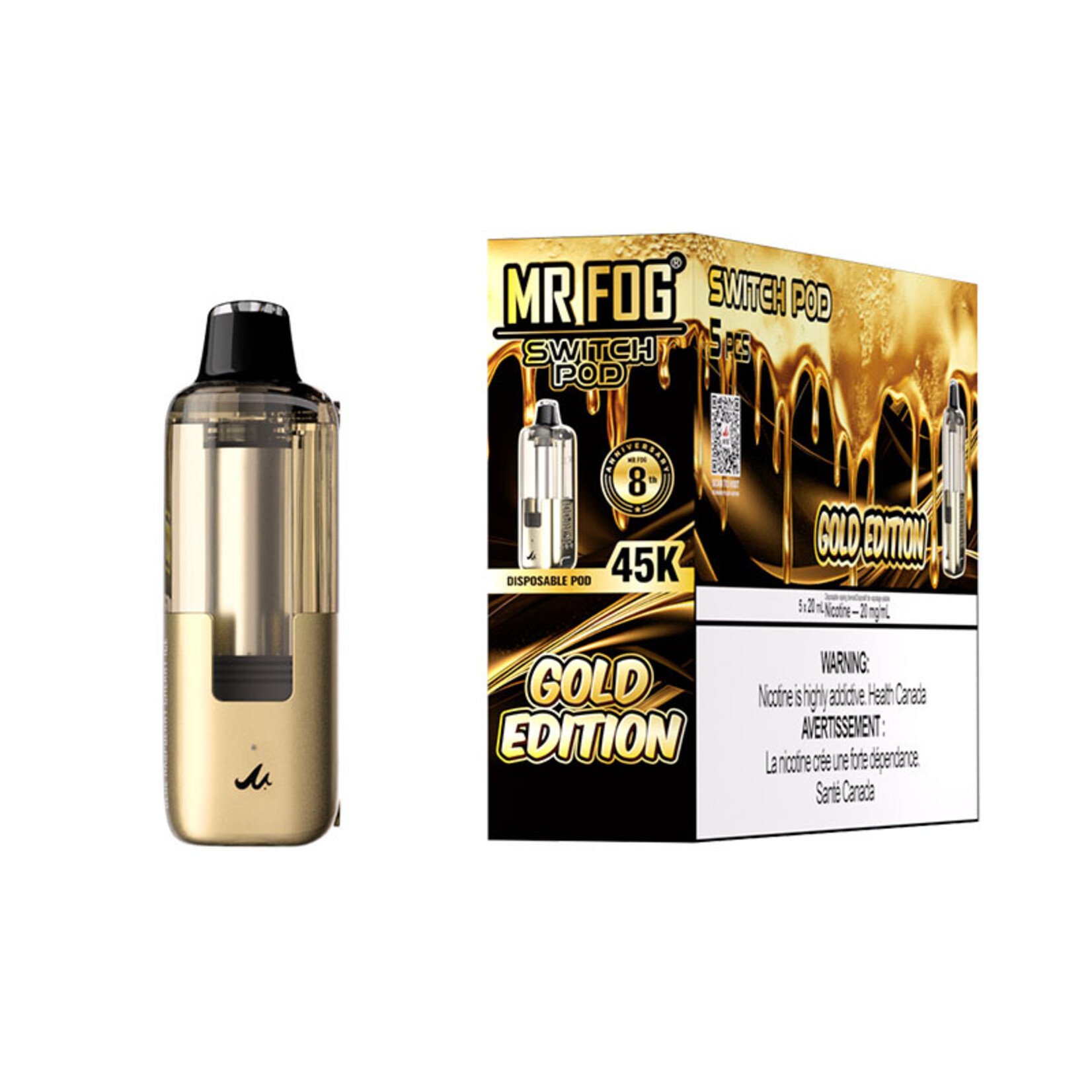MR FOG SWPD19 - MR FOG SWITCH POD PODS Gold Edition(5pcs/pack)