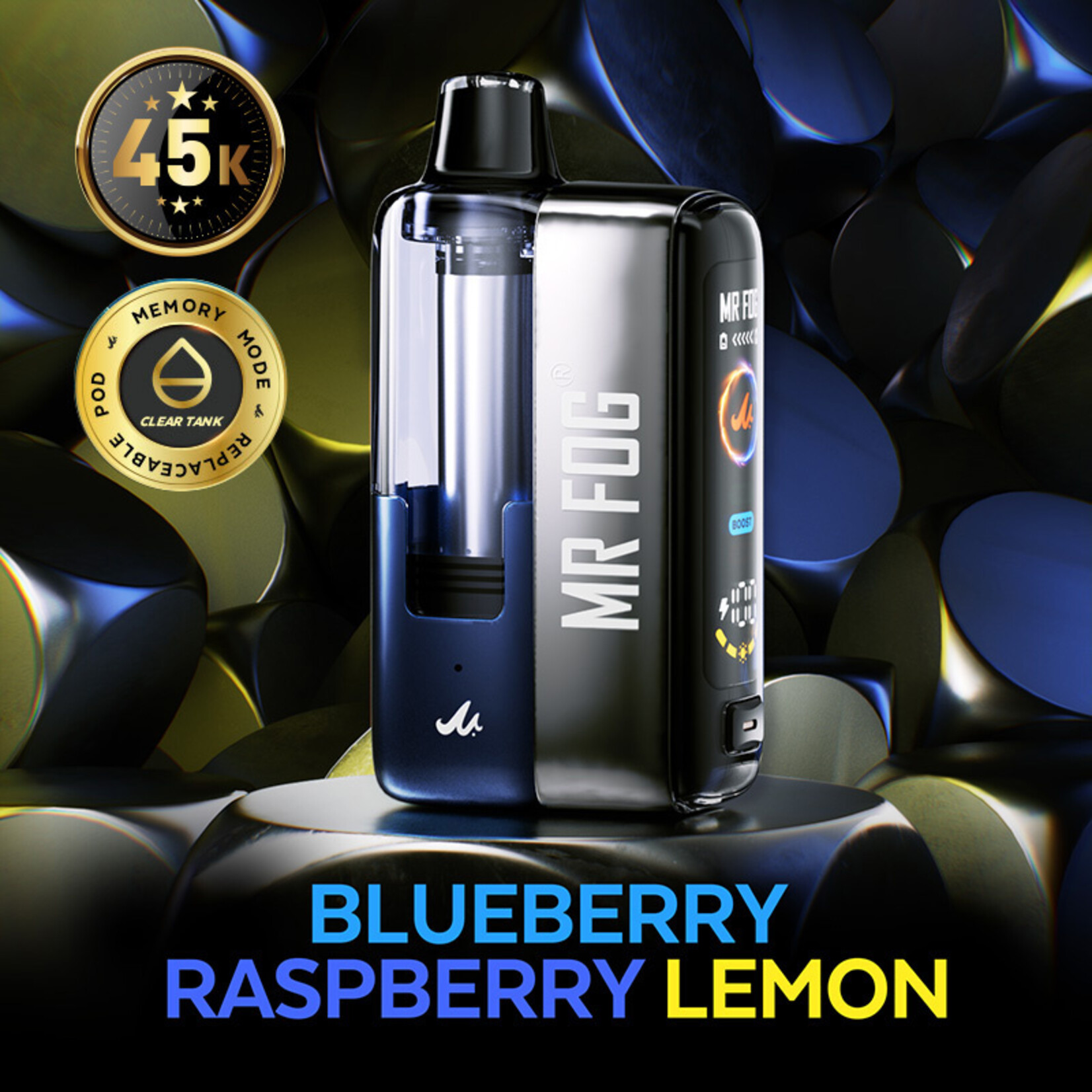 MR FOG SWPK15 - MR FOG SWITCH POD KIT Blueberry Raspberry Lemon(5pcs/pack)