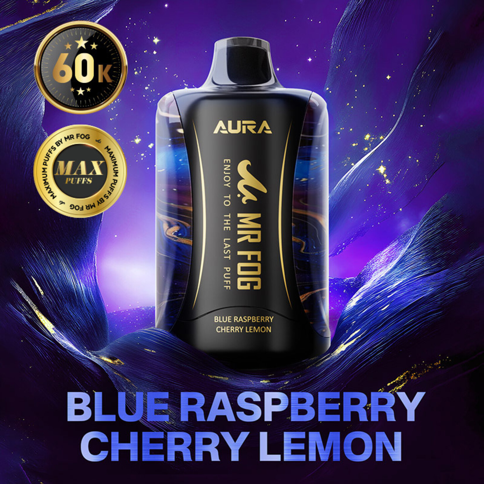 MR FOG AU12 - MR FOG AURA 60K Blue Raspberry Cherry Lemon