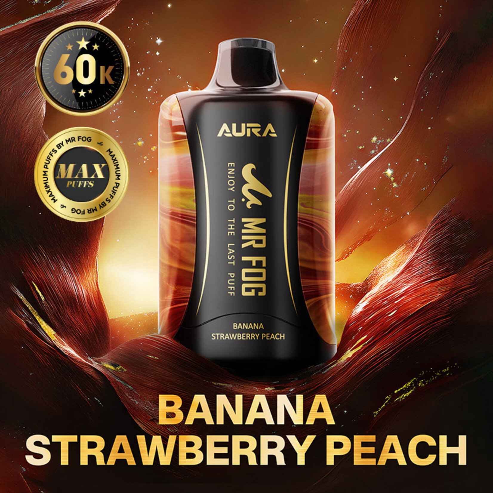 MR FOG AU21 - MR FOG AURA 60K Banana Strawberry Peach