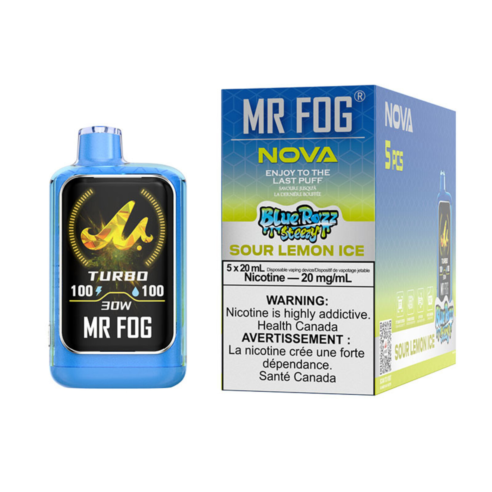 MR FOG NV01 - MR FOG NOVA Blue Razz Steezy Sour Lemon Ice