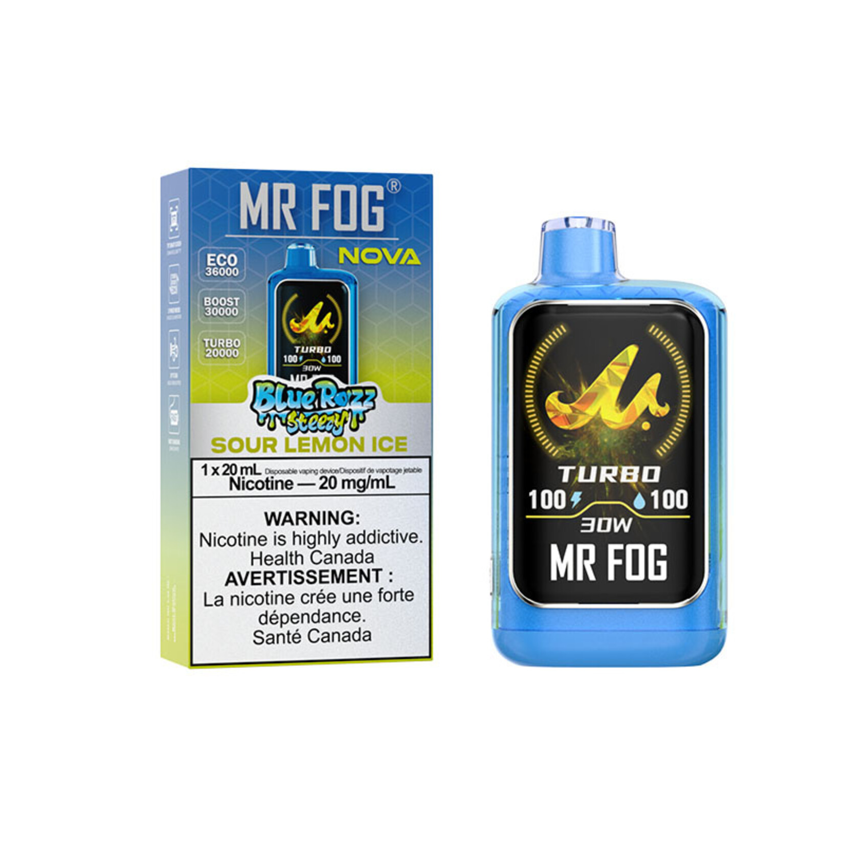 MR FOG NV01 - MR FOG NOVA Blue Razz Steezy Sour Lemon Ice