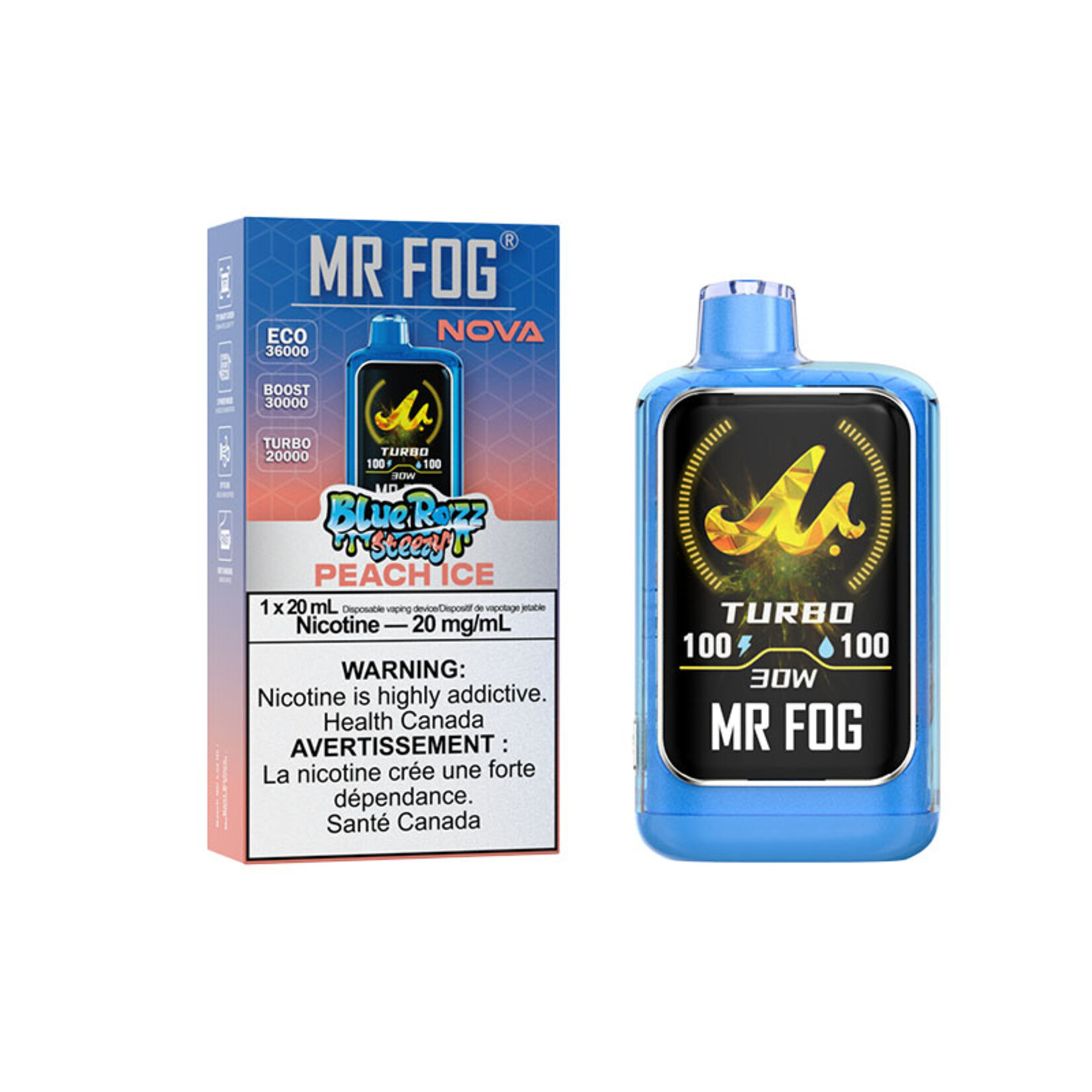 MR FOG NV03 - MR FOG NOVA Blue Razz Steezy Peach Ice
