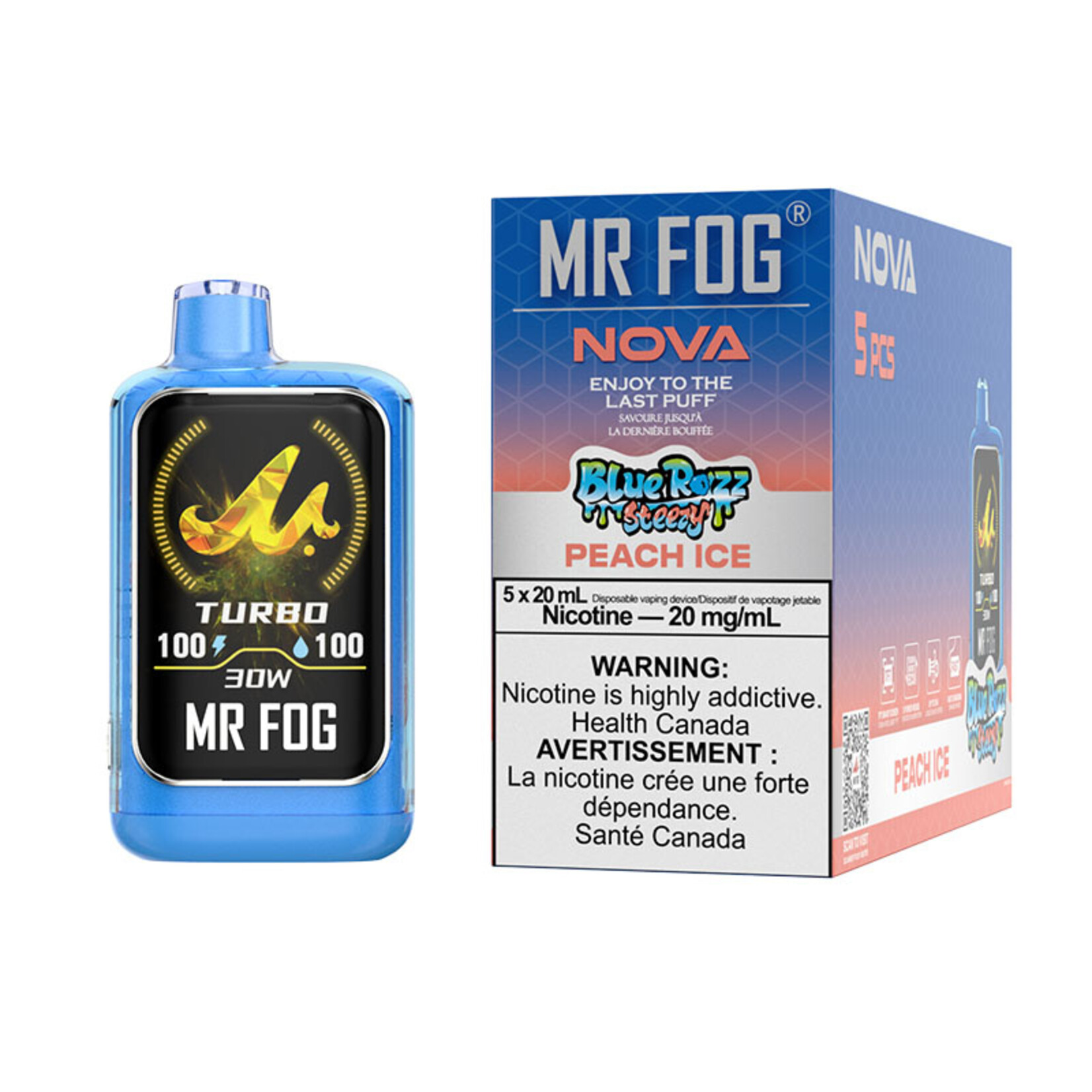 MR FOG NV03 - MR FOG NOVA Blue Razz Steezy Peach Ice