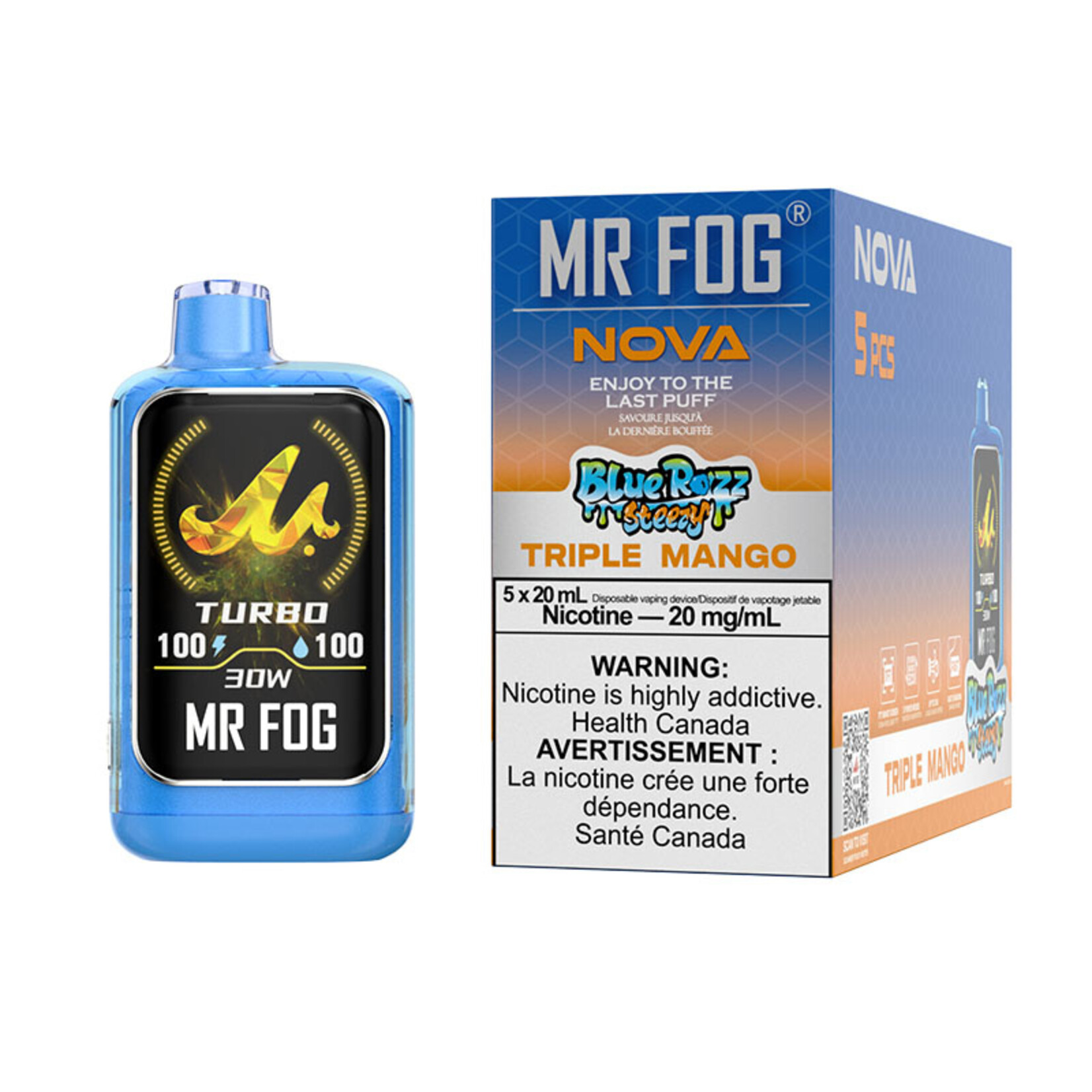 MR FOG NV19 - MR FOG NOVA BLUE RAZZ STEEZY TRIPLE MANGO