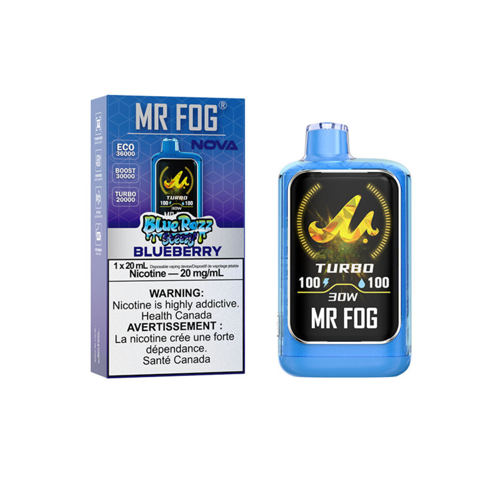 MR FOG NV25 - MR FOG NOVA BLUE RAZZ STEEZY BLUEBERRY