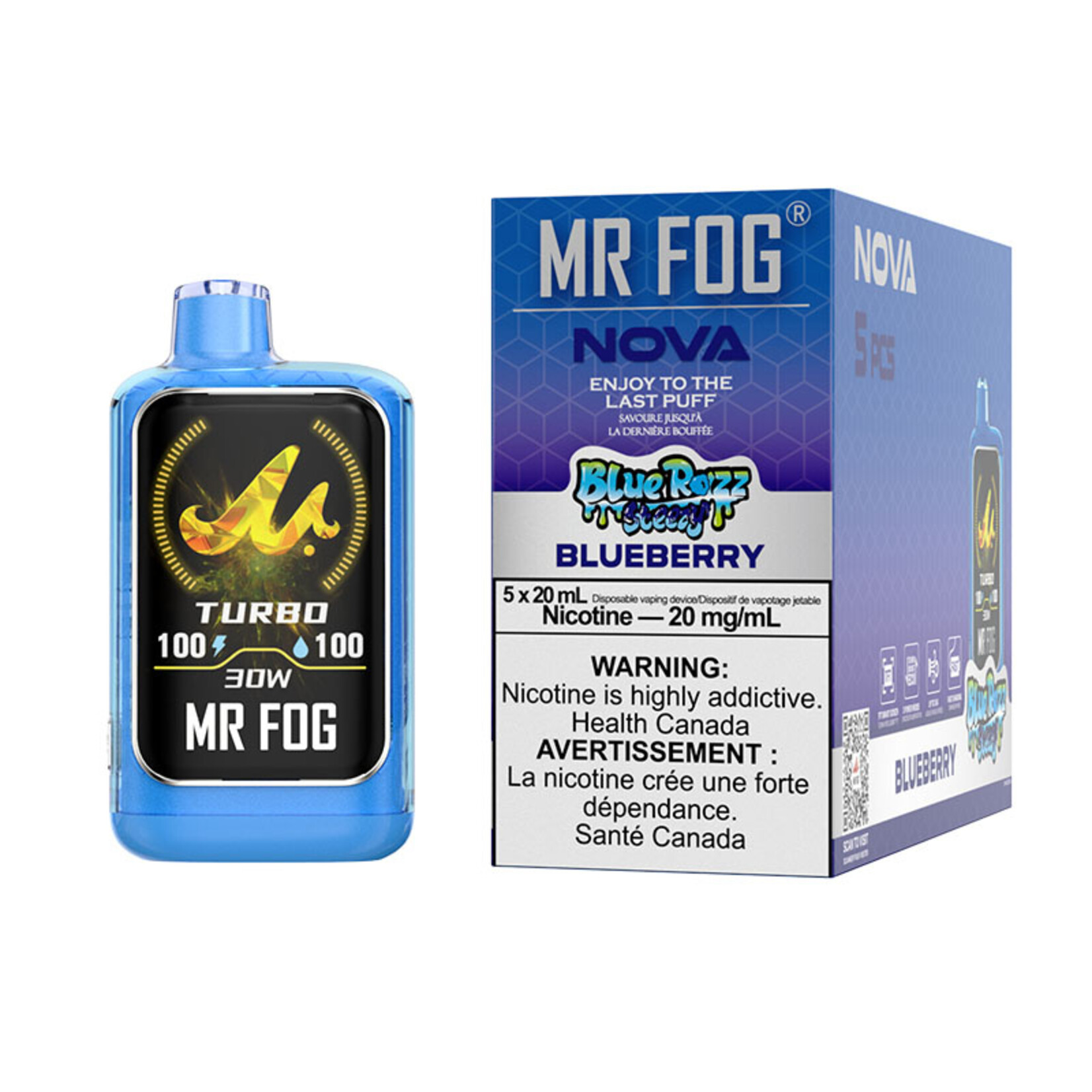 MR FOG NV25 - MR FOG NOVA BLUE RAZZ STEEZY BLUEBERRY