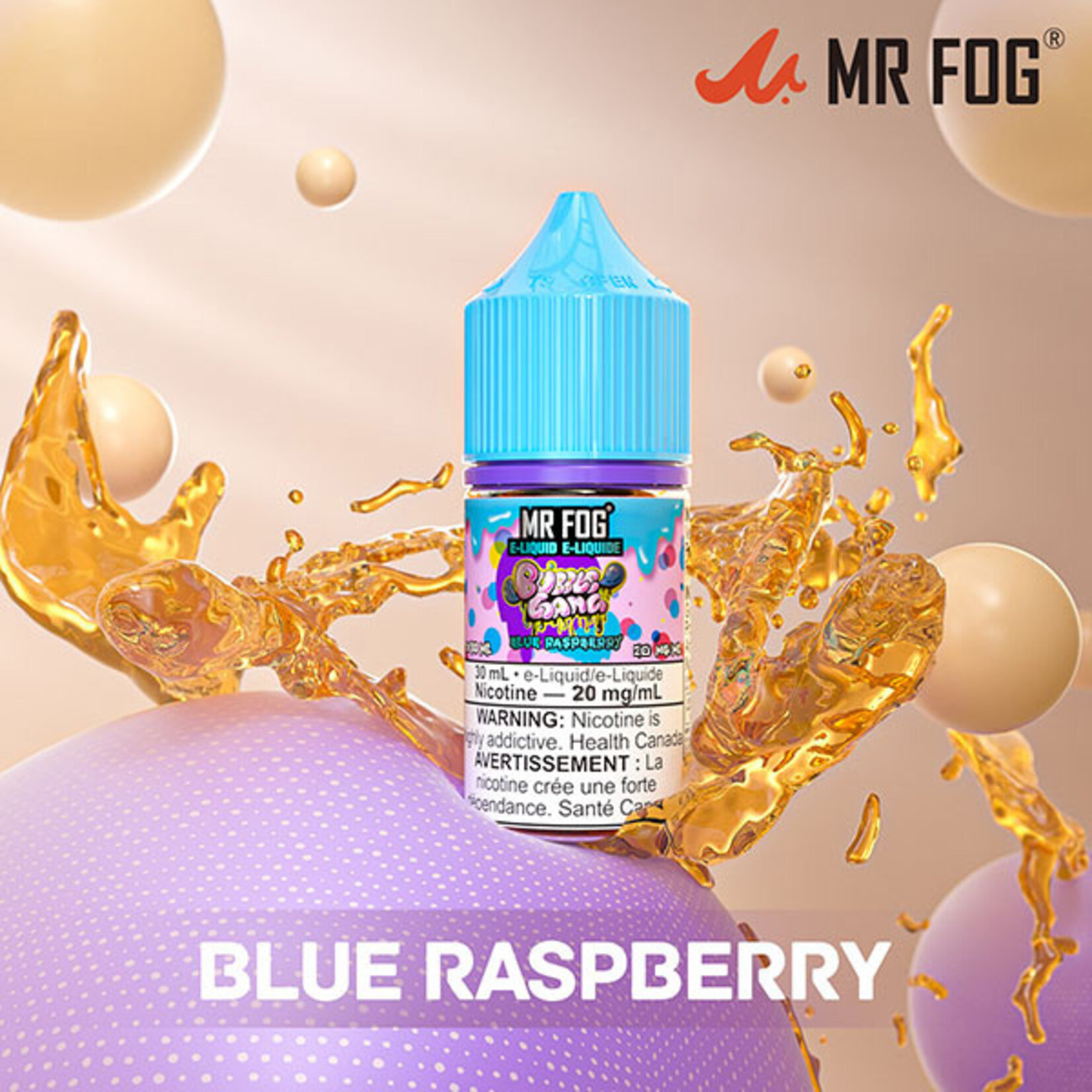 MR FOG MFEBG01 - MR FOG Bubble Gang E-Liquid Blue Raspberry 30ML Salt