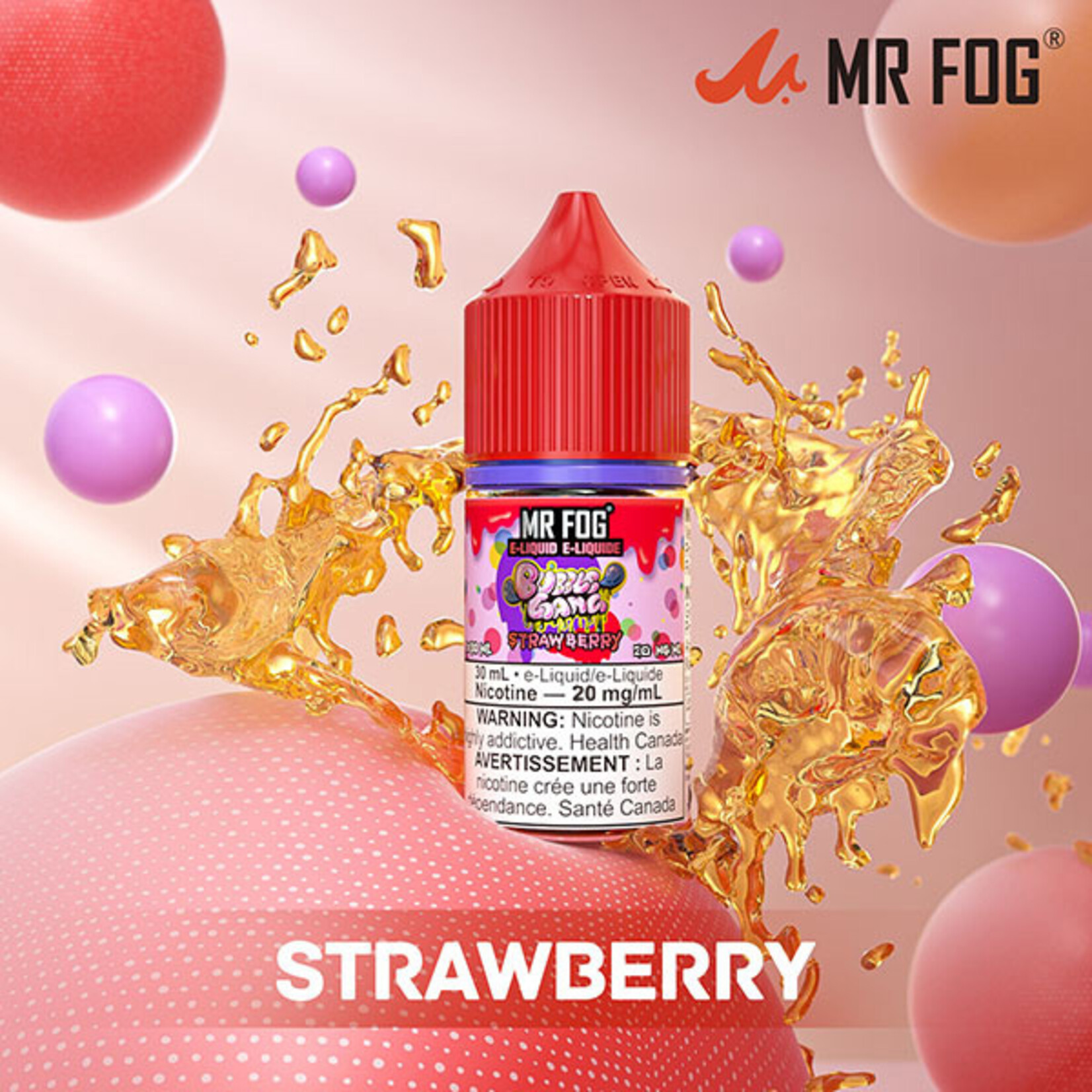 MR FOG MFEBG02 - MR FOG Bubble Gang E-Liquid Strawberry 30ML Salt