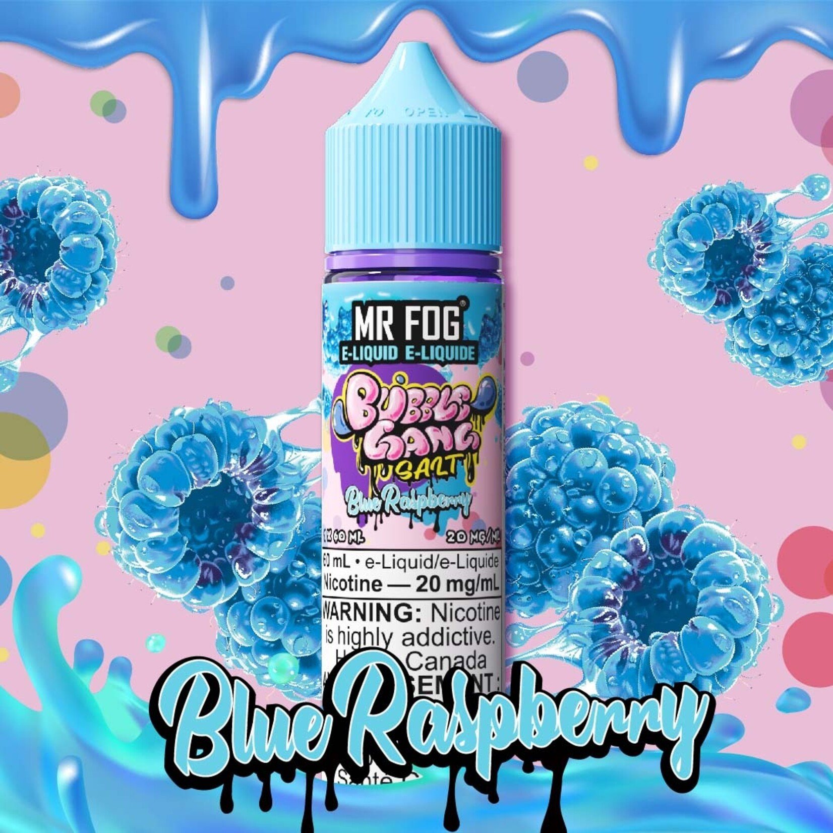MR FOG MFEBG01 - MR FOG Bubble Gang E-Liquid Blue Raspberry 60ML Salt