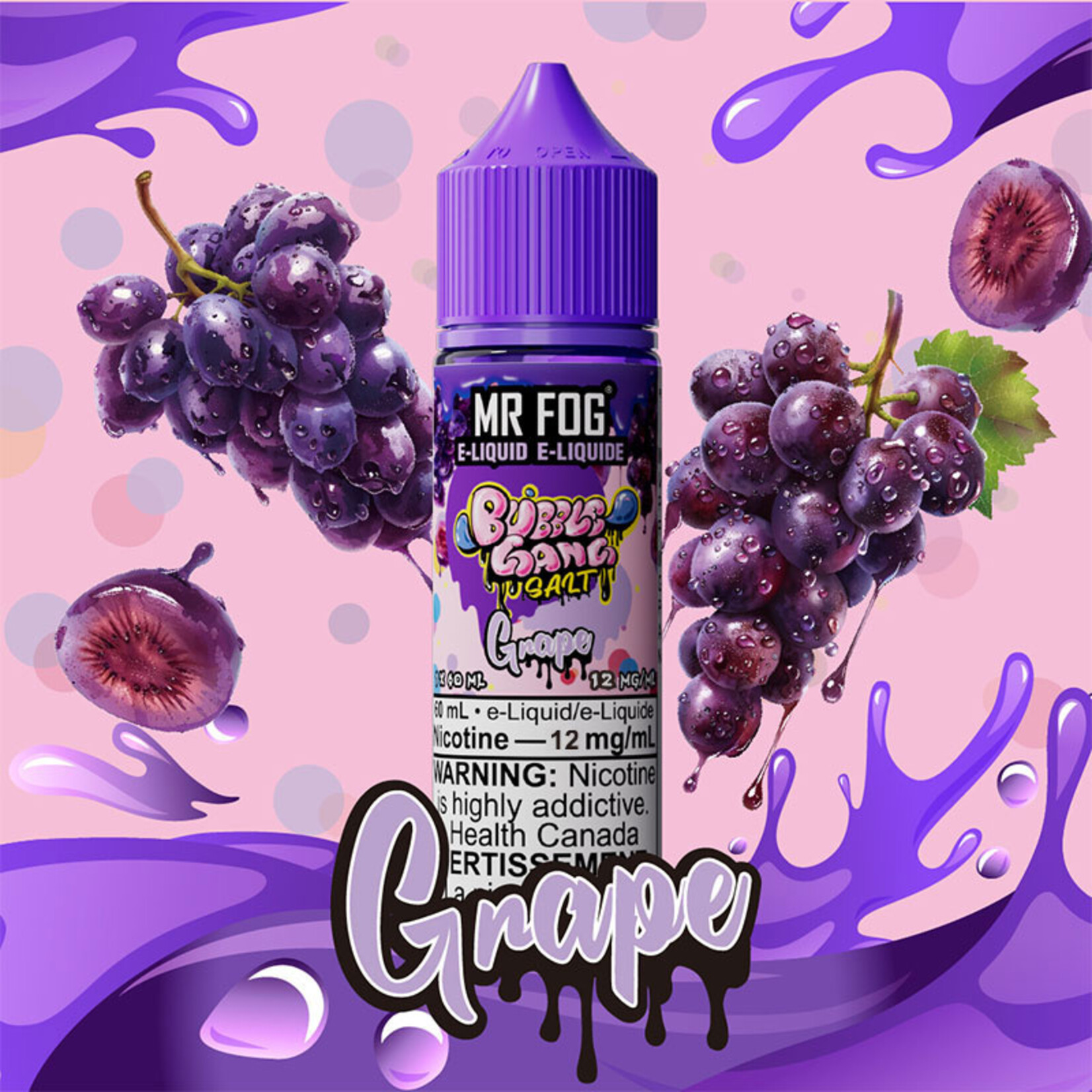MR FOG MFEBG04 - MR FOG Bubble Gang E-Liquid Grape 60ML Freebase