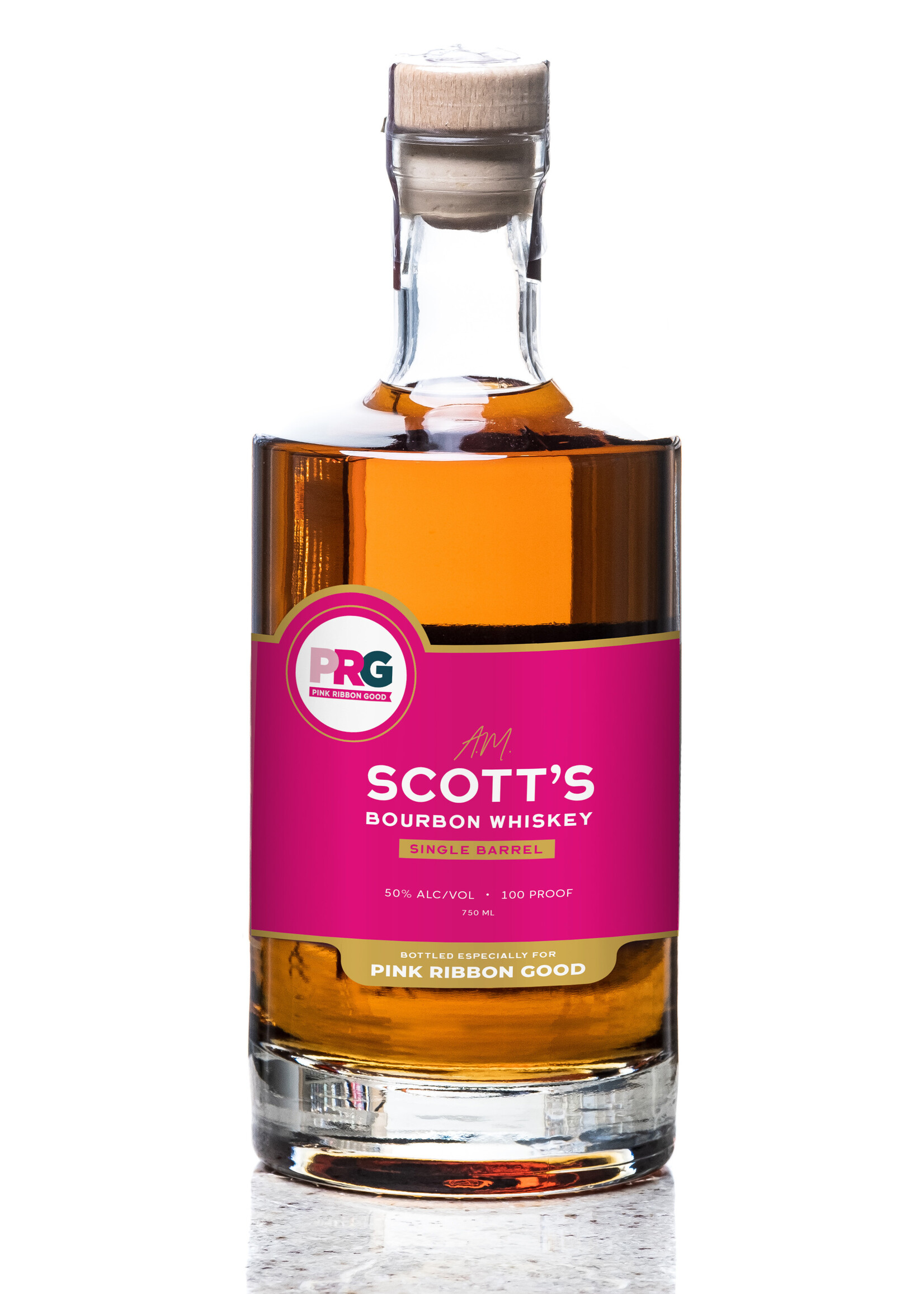 AM Scott Distillery Bottled Especially For Pink Ribbon Good