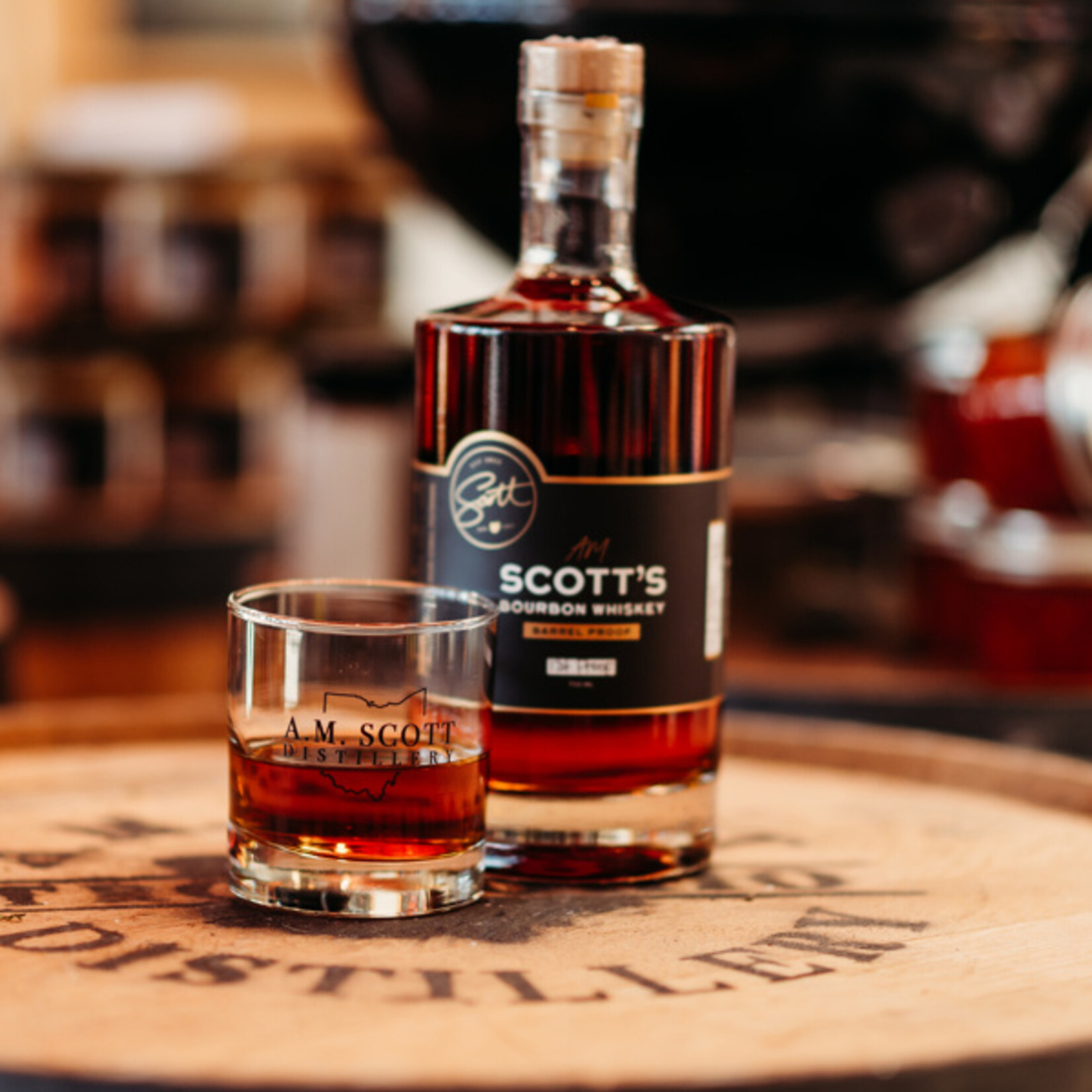 A.M. Scott's Barrel Proof Bourbon Whiskey