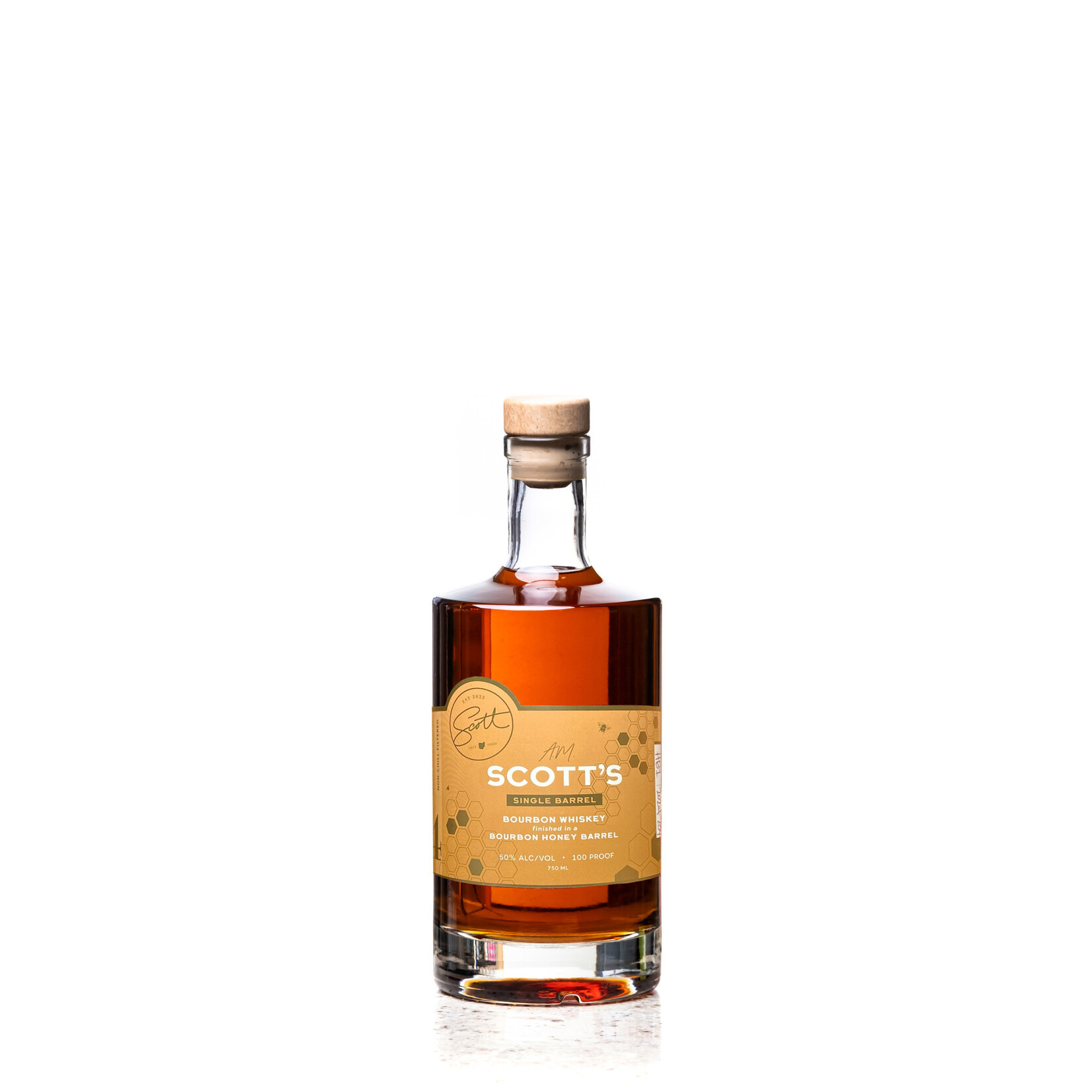 A.M. Scott's Honey Single Barrel Bourbon Whiskey