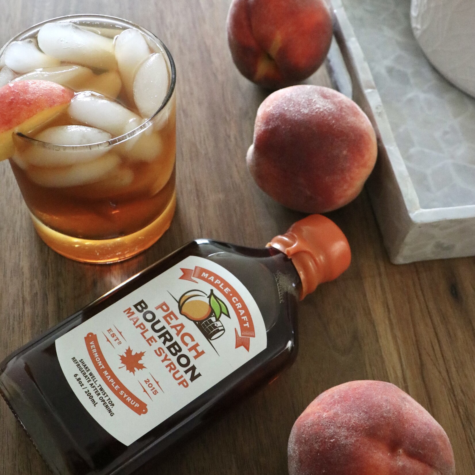 Maple Craft Peach Bourbon Maple Syrup