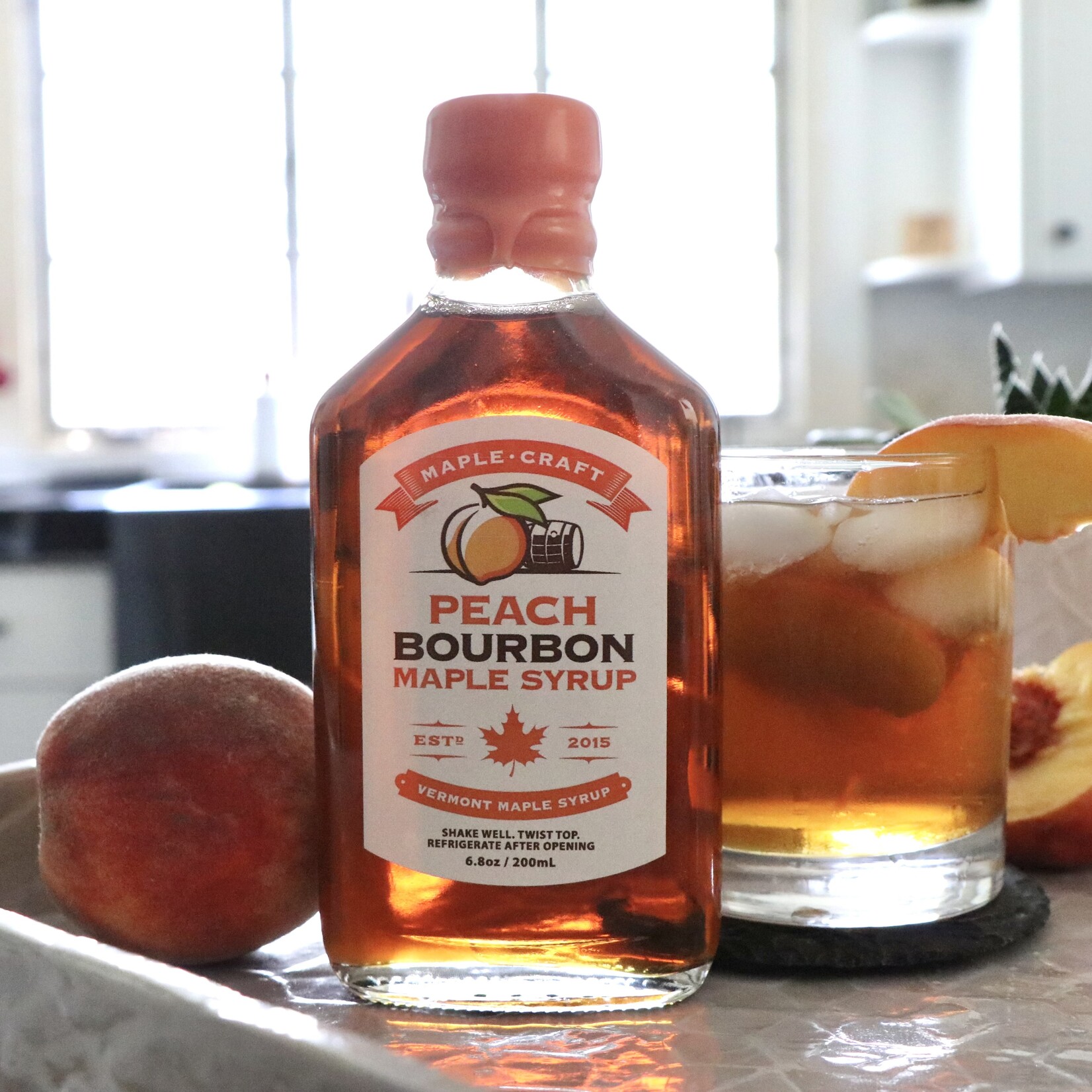 Maple Craft Peach Bourbon Maple Syrup