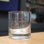 AM Scott Distillery 8oz Rocks Glass