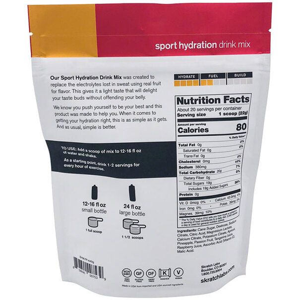 Skratch Labs Skratch Labs Hydration Sport Drink Mix - Fruit Punch, 20-Serving Resealable Pouch