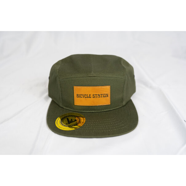 The Bicycle Station Bicycle Station 5 Panel Hat Green