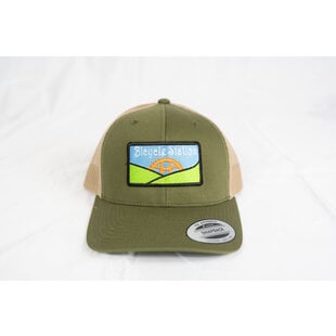 Bicycle Station Trucker Hat Green