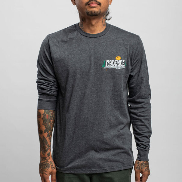 Cadence Collection Cadence Collection Granite Long Sleeve Tee  Heather Charcoal Medium