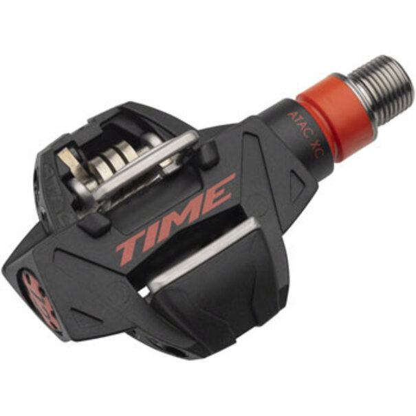 Time Time ATAC XC 12 Pedals - Dual Sided Clipless, Carbon, 9/16", Black/Red